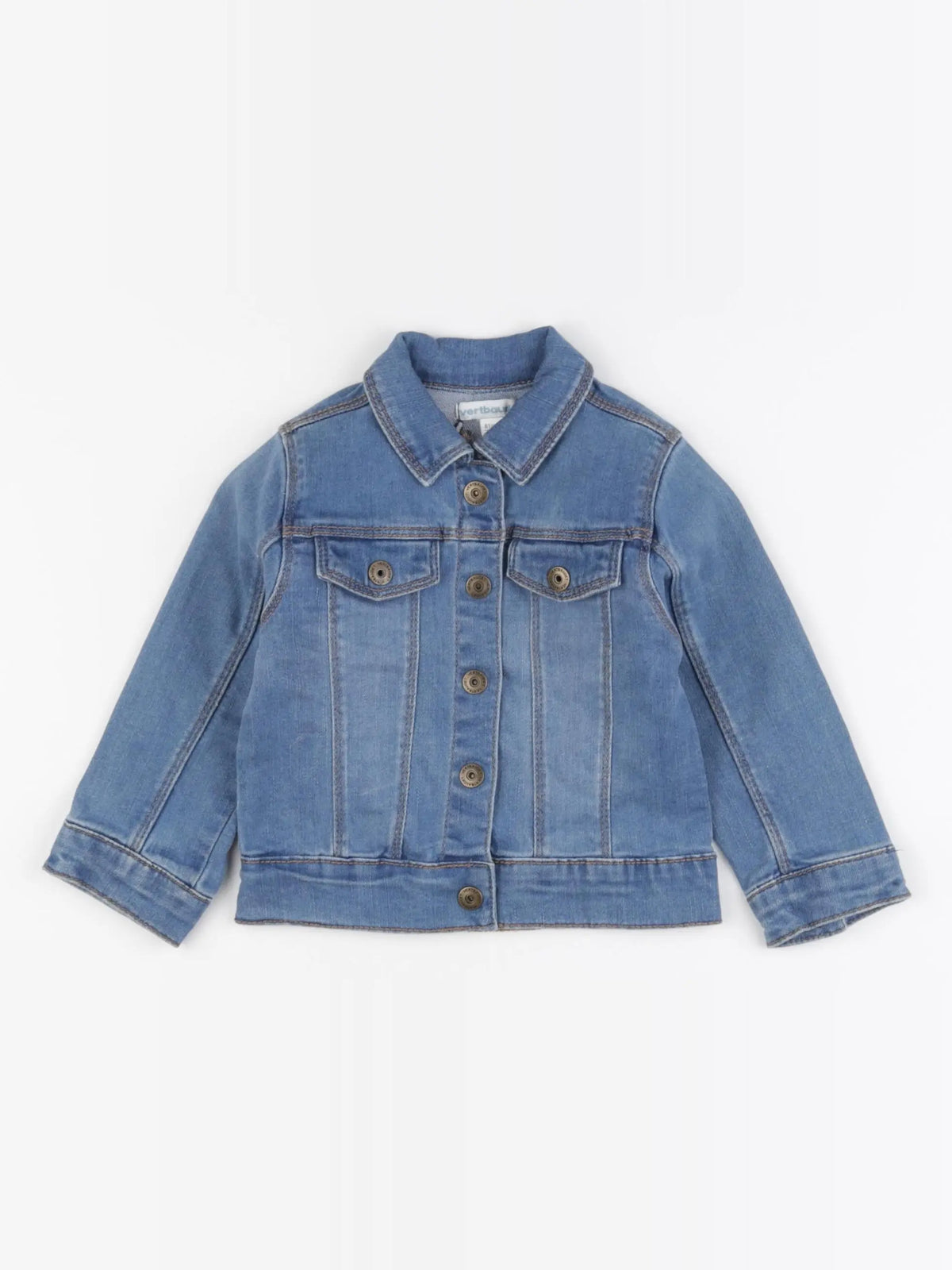 Vertbaudet - veste imprimé au dos bleu - 18 mois