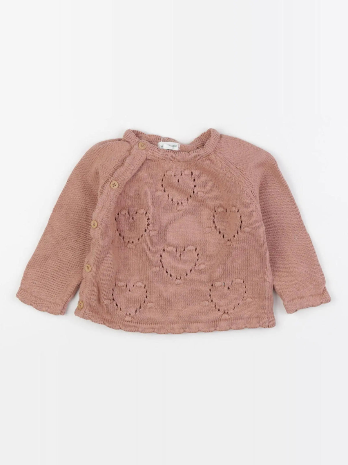 Vertbaudet - pull rose - 9 mois