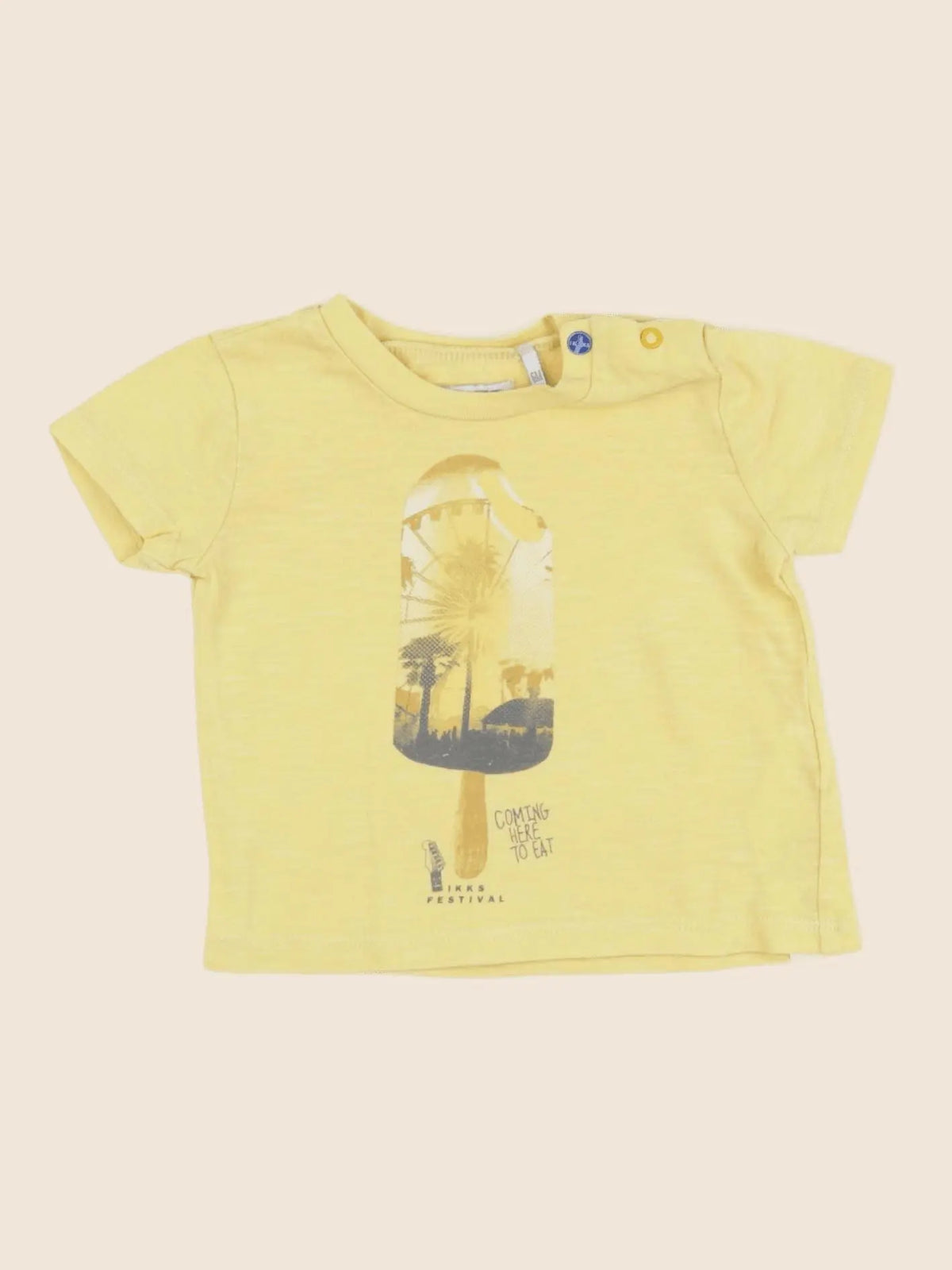 IKKS - tee-shirt jaune - 6 mois