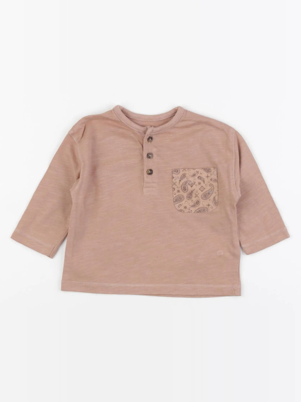 Vertbaudet - tee-shirt marron - 6 mois