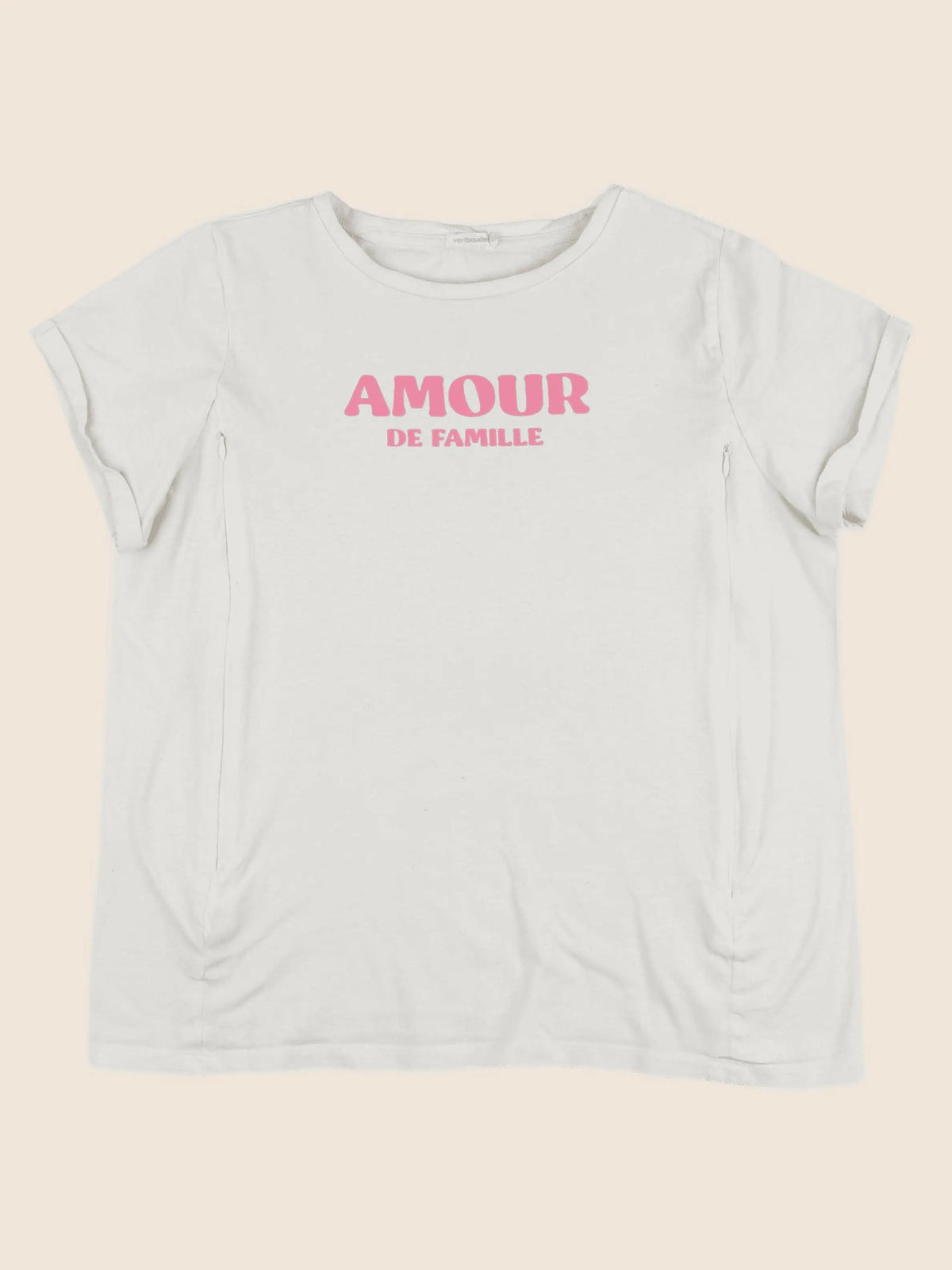 Vertbaudet - tee-shirt grossesse beige - 38 à 40