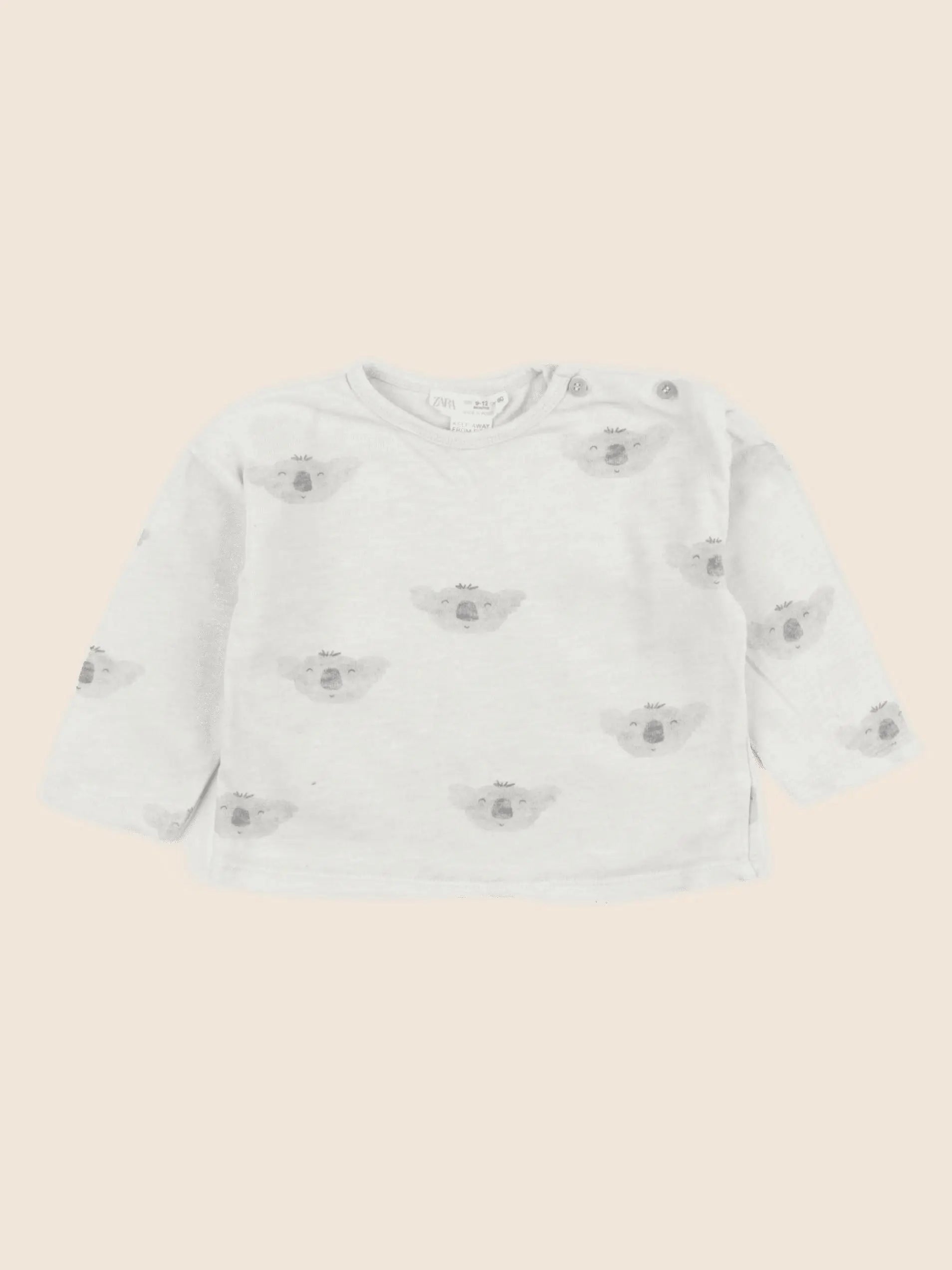 Zara - tee-shirt beige - 9/12 mois