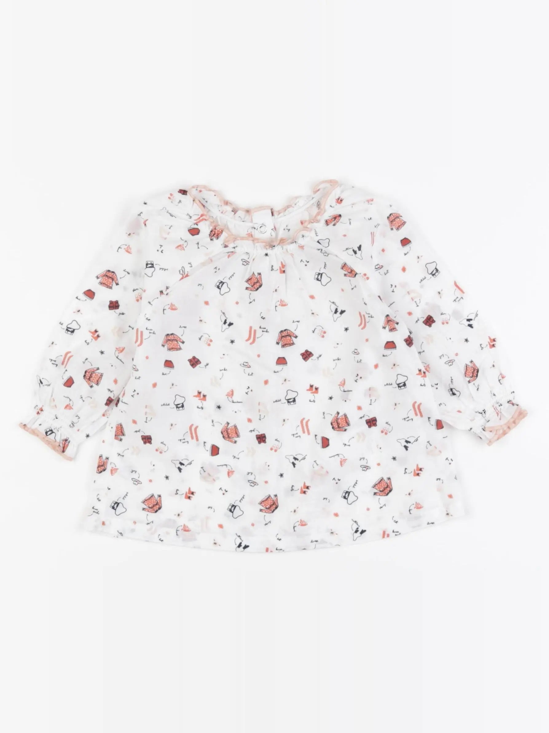 Vertbaudet - blouse blanc - 12 mois