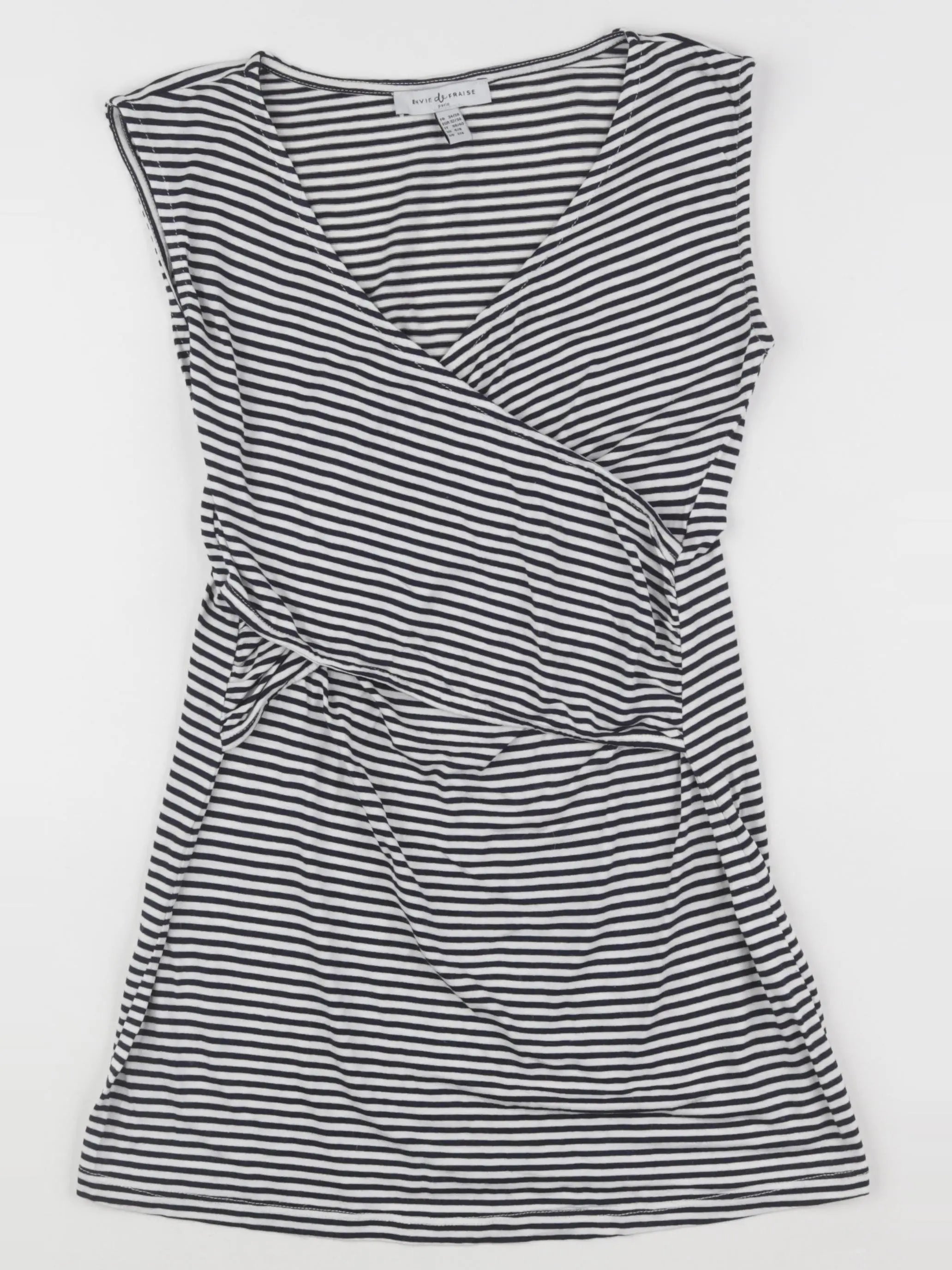 Envie de fraise - débardeur grossesse, allaitement bleu, blanc - 34 à 36