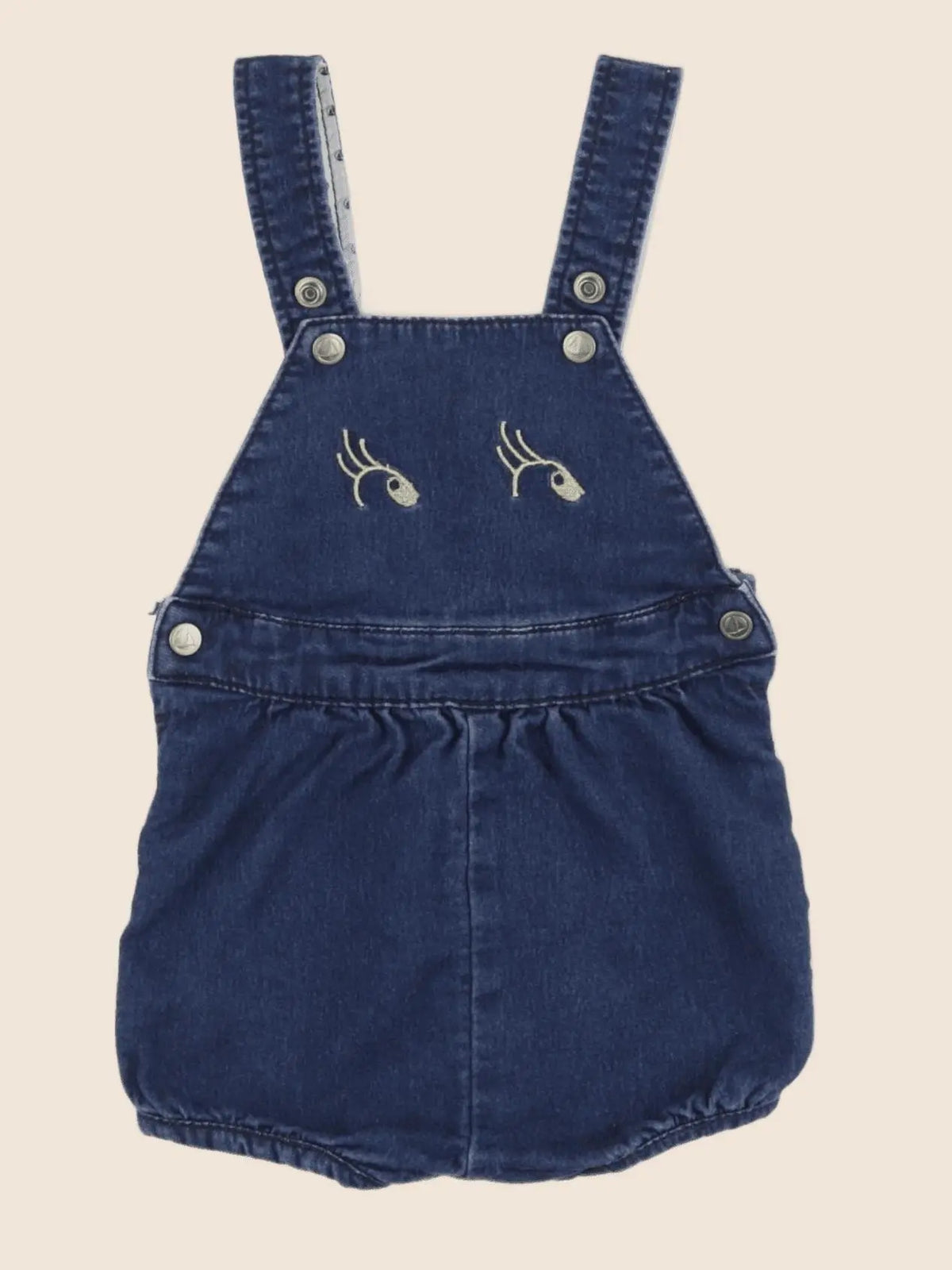 Petit Bateau - salopette bleu, or - 6 mois