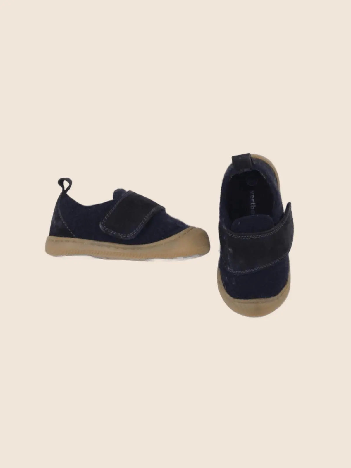 Vertbaudet - tennis à scratch/ lacets bleu - pointure 19