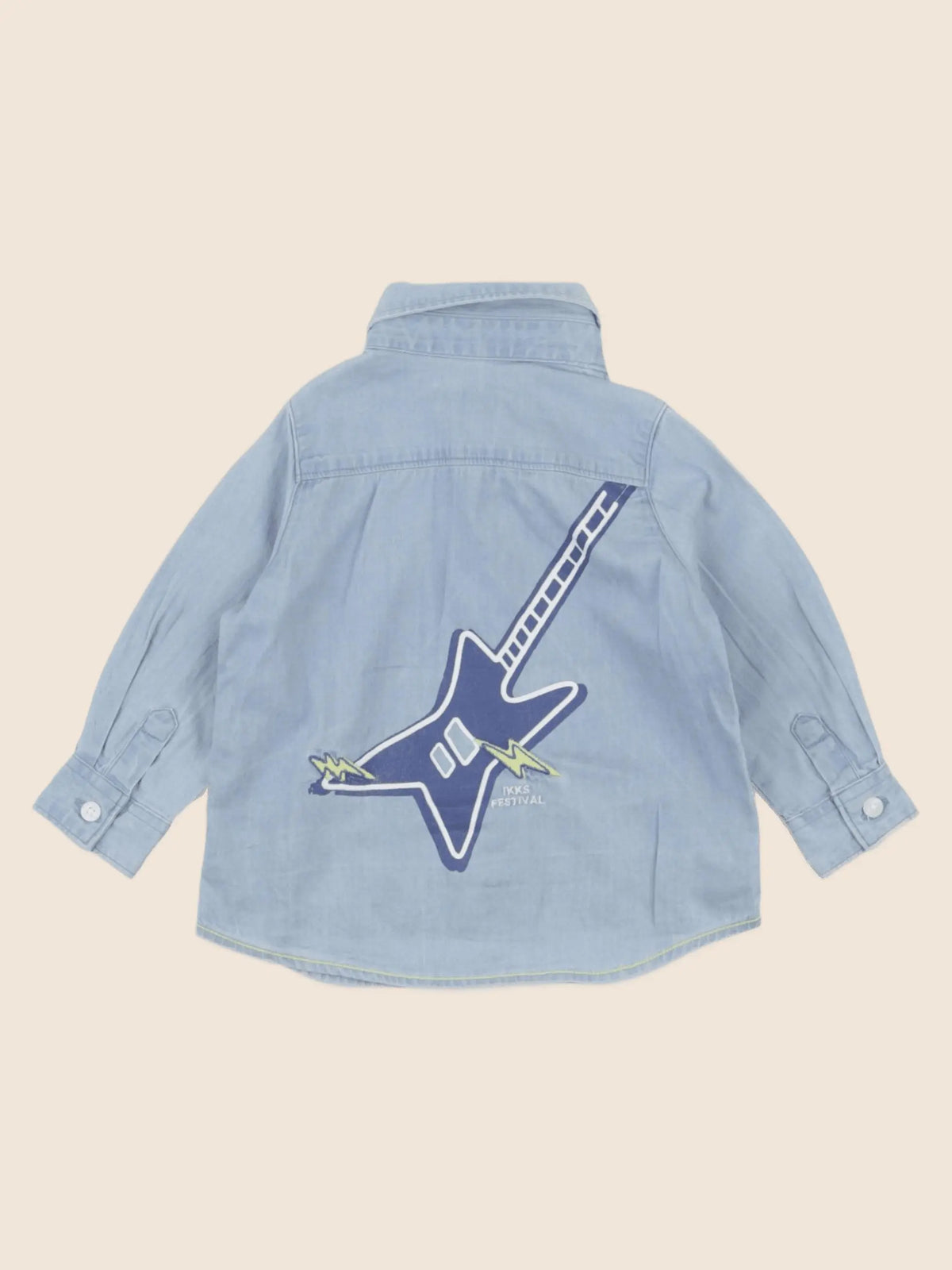 IKKS - chemise imprimé au dos bleu - 6 mois