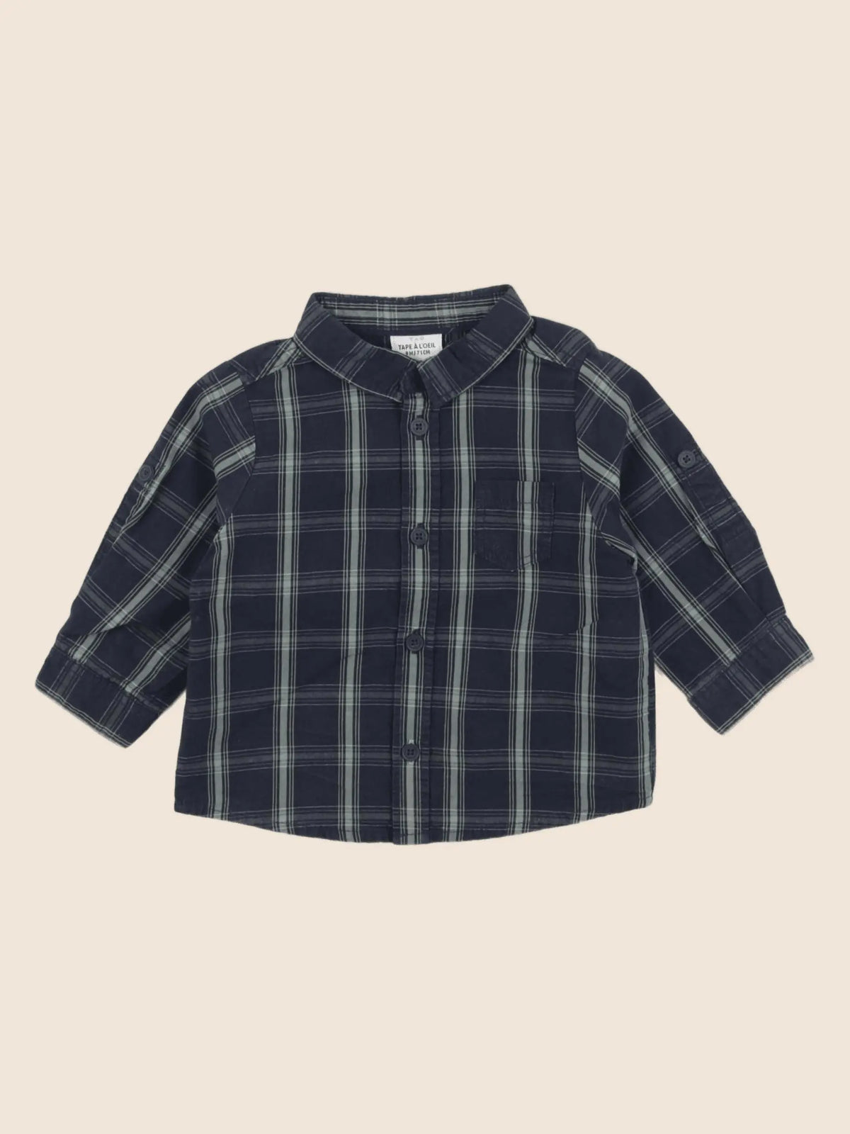 Tape à l'oeil - chemise bleu - 9 mois