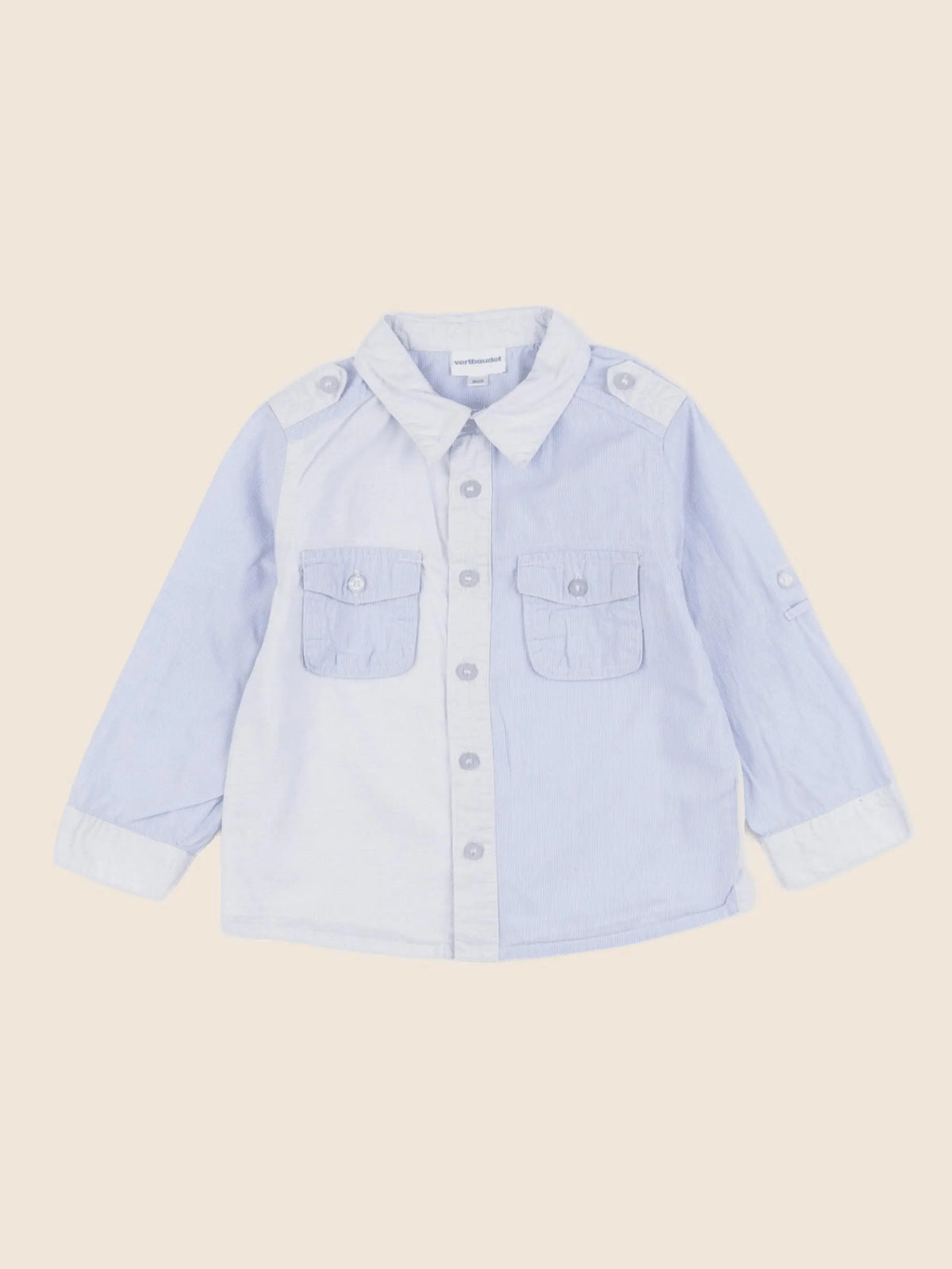 Vertbaudet - chemise bleu - 2 ans