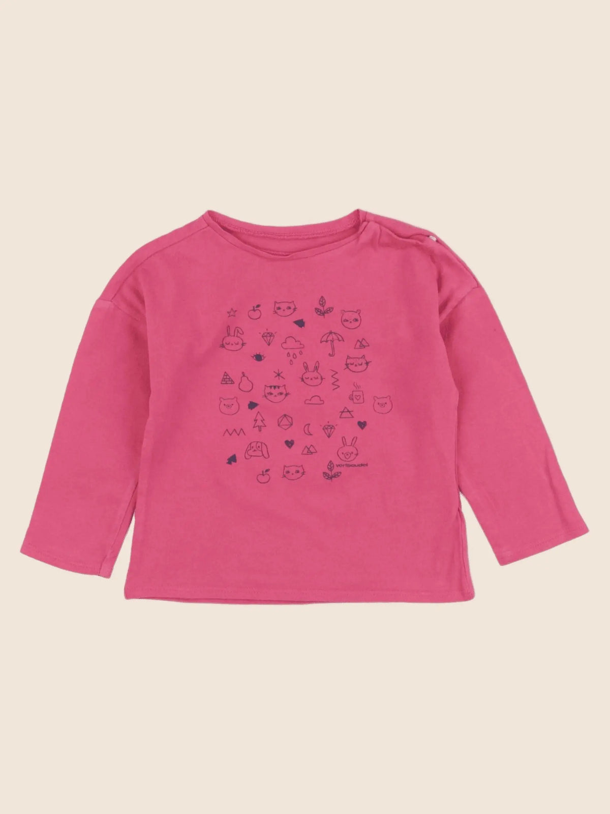 Vertbaudet - tee-shirt rose - 18 mois