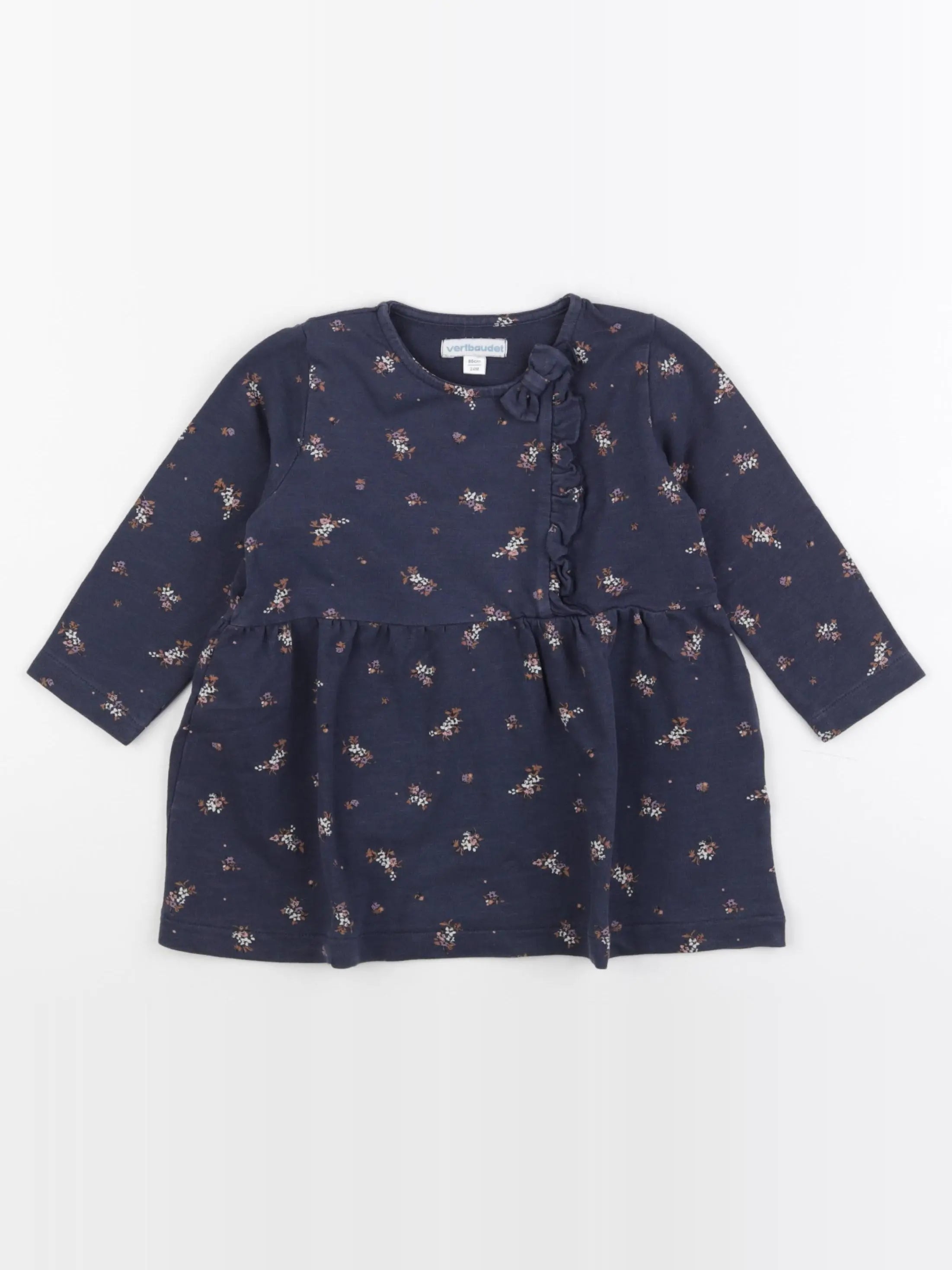 Vertbaudet - robe bleu - 24 mois