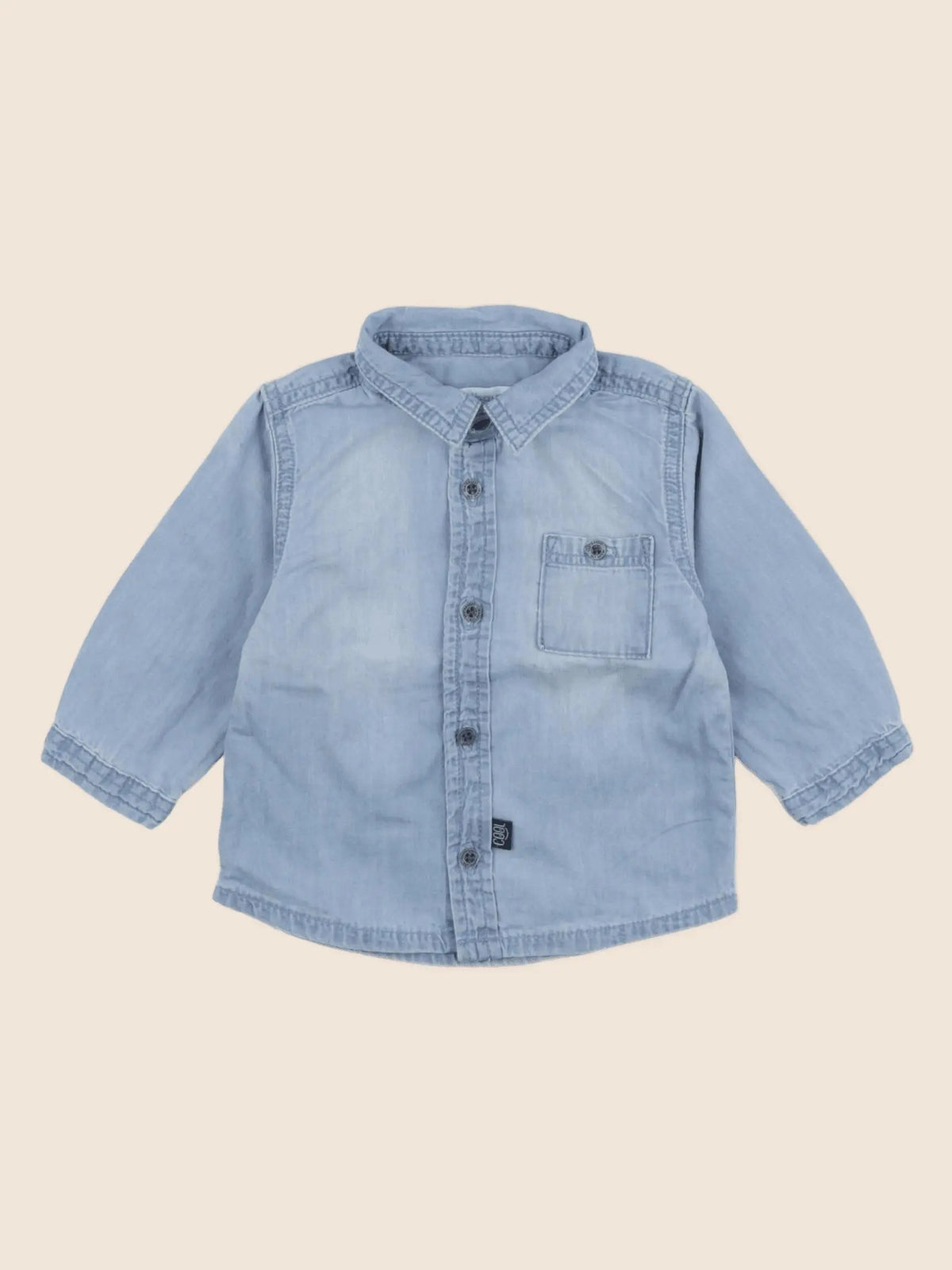 Vertbaudet - chemise bleu - 6 mois