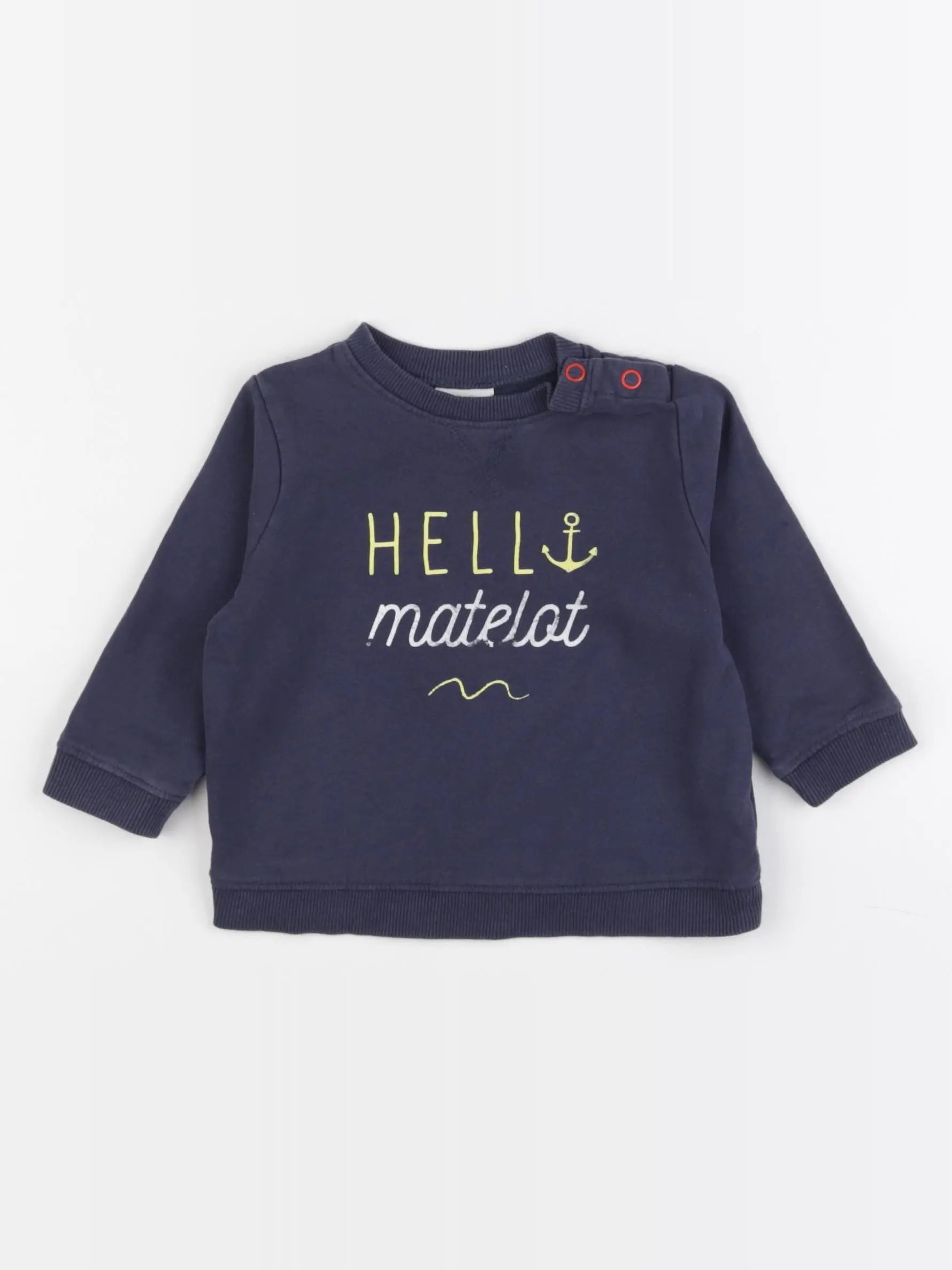 Tape à l'oeil - sweat bleu - 9 mois