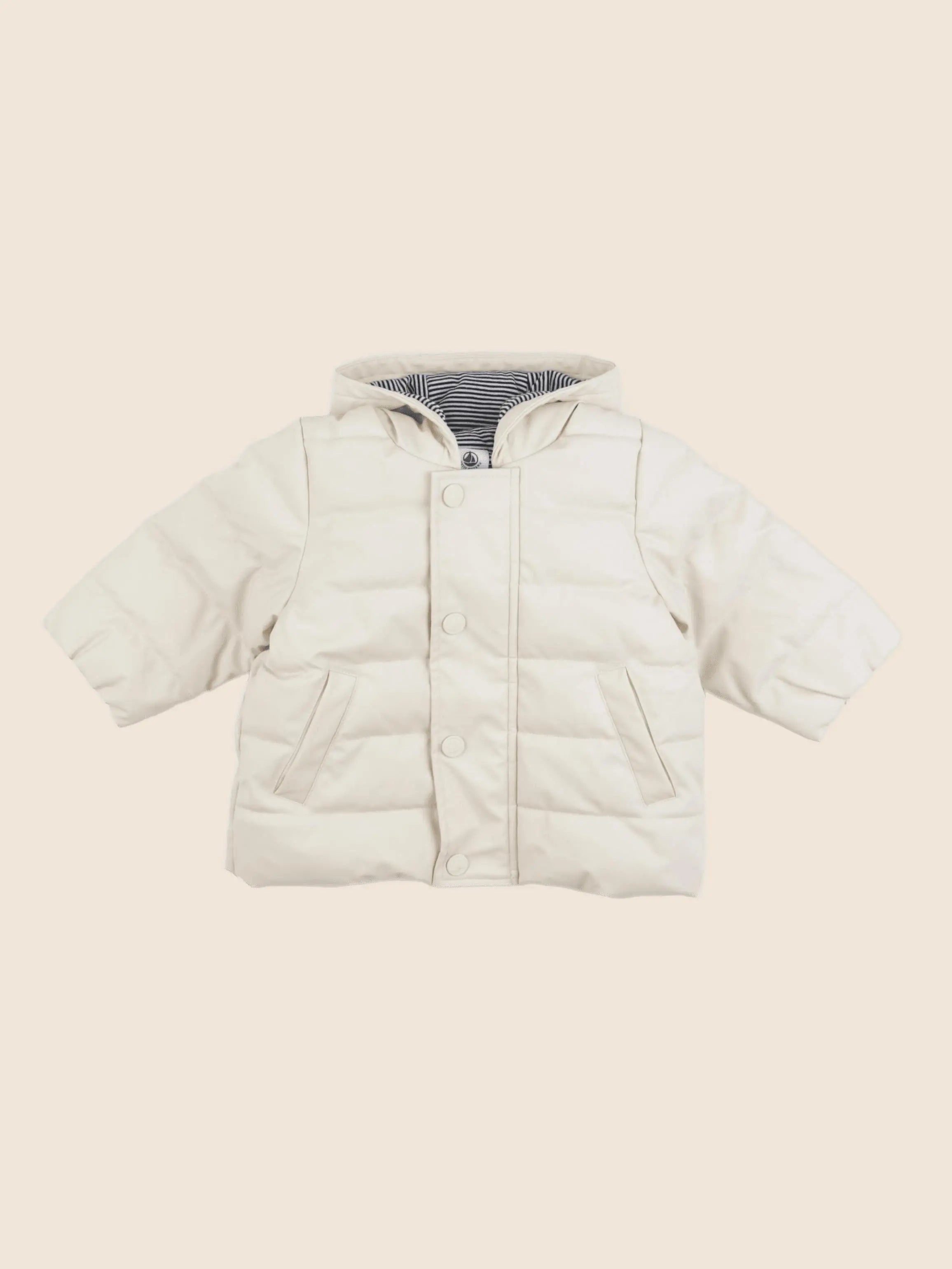 Petit Bateau - doudoune beige - 6 mois