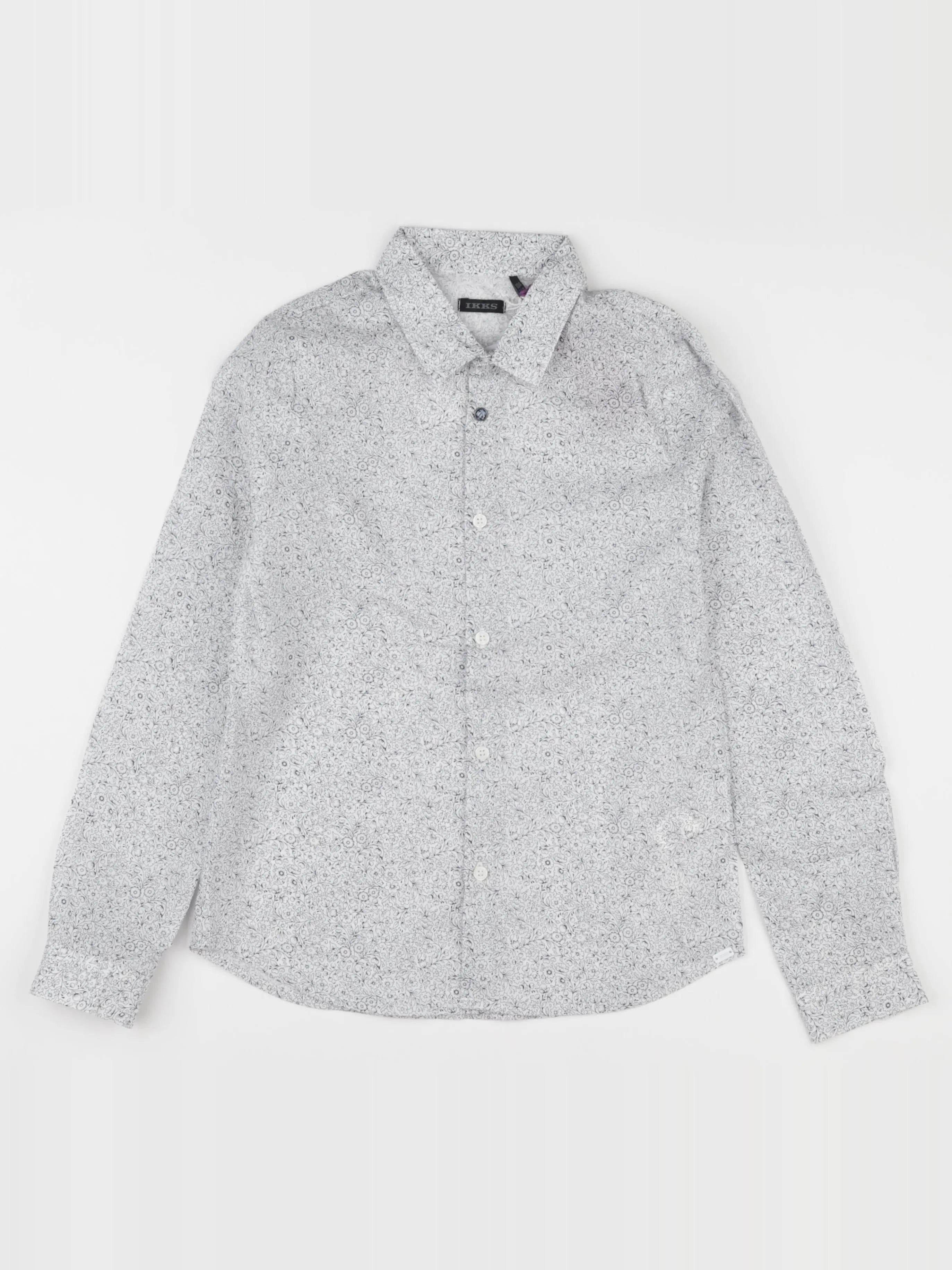 IKKS - chemise bleu, blanc - 10 ans