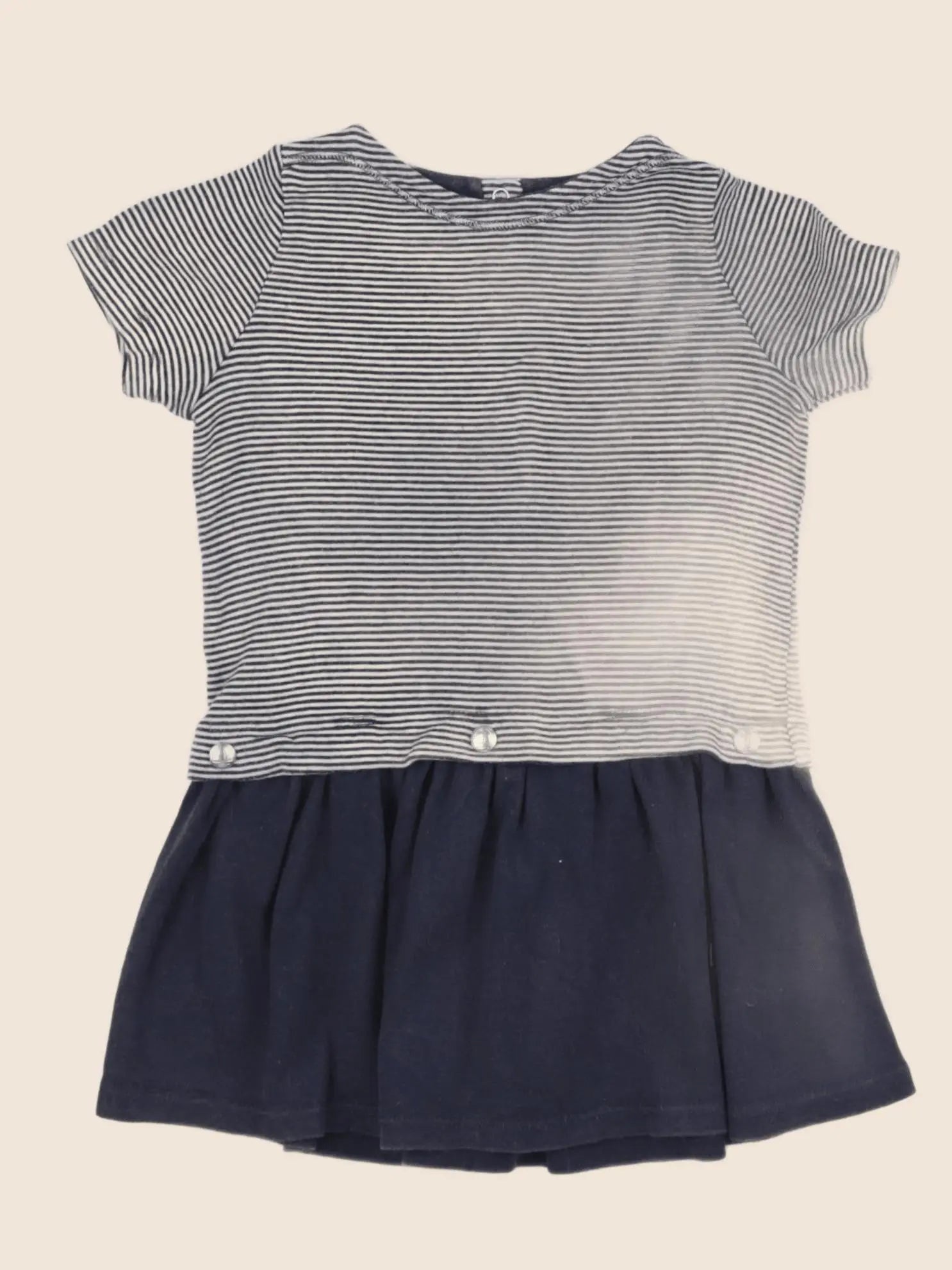 Petit Bateau - robe bleu - 18 mois