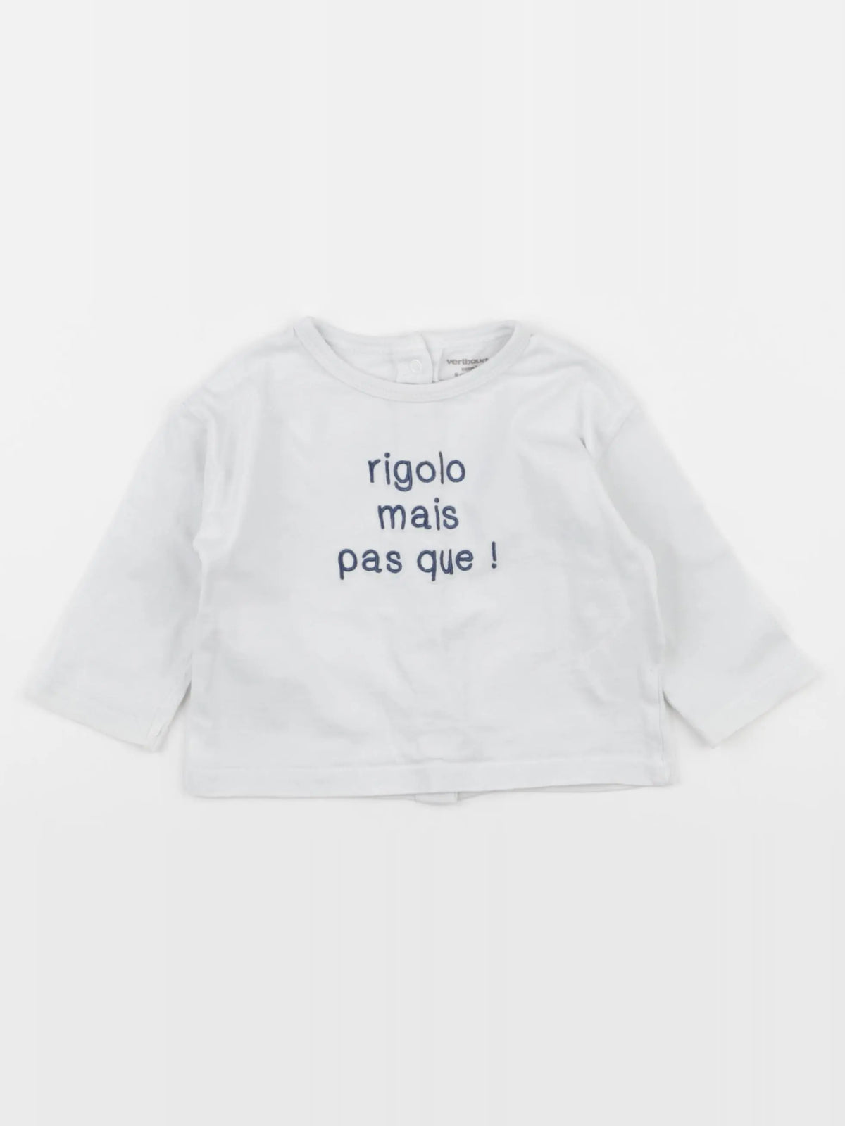 Vertbaudet - tee-shirt blanc - 12 mois