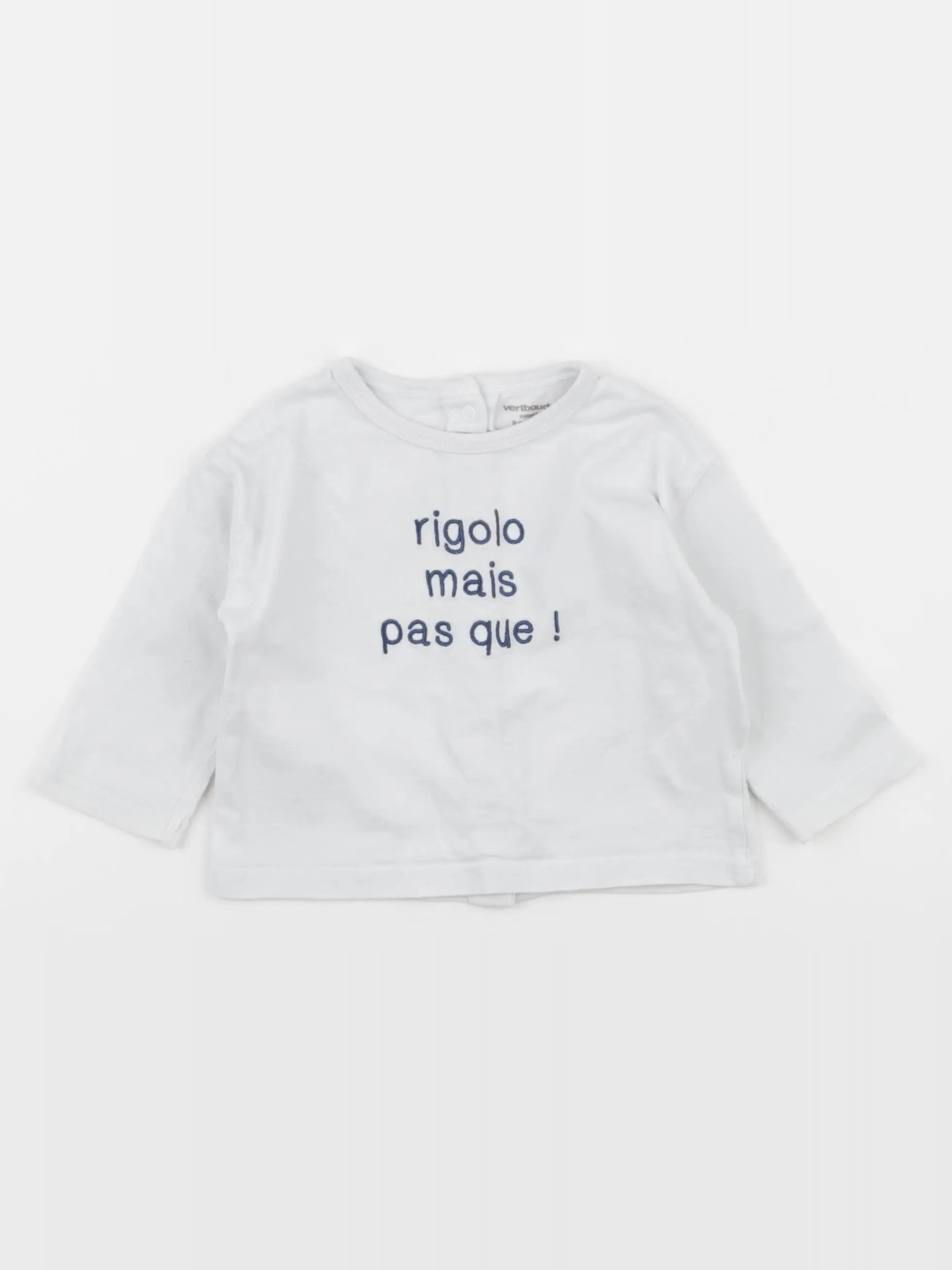 Vertbaudet - tee-shirt blanc - 12 mois