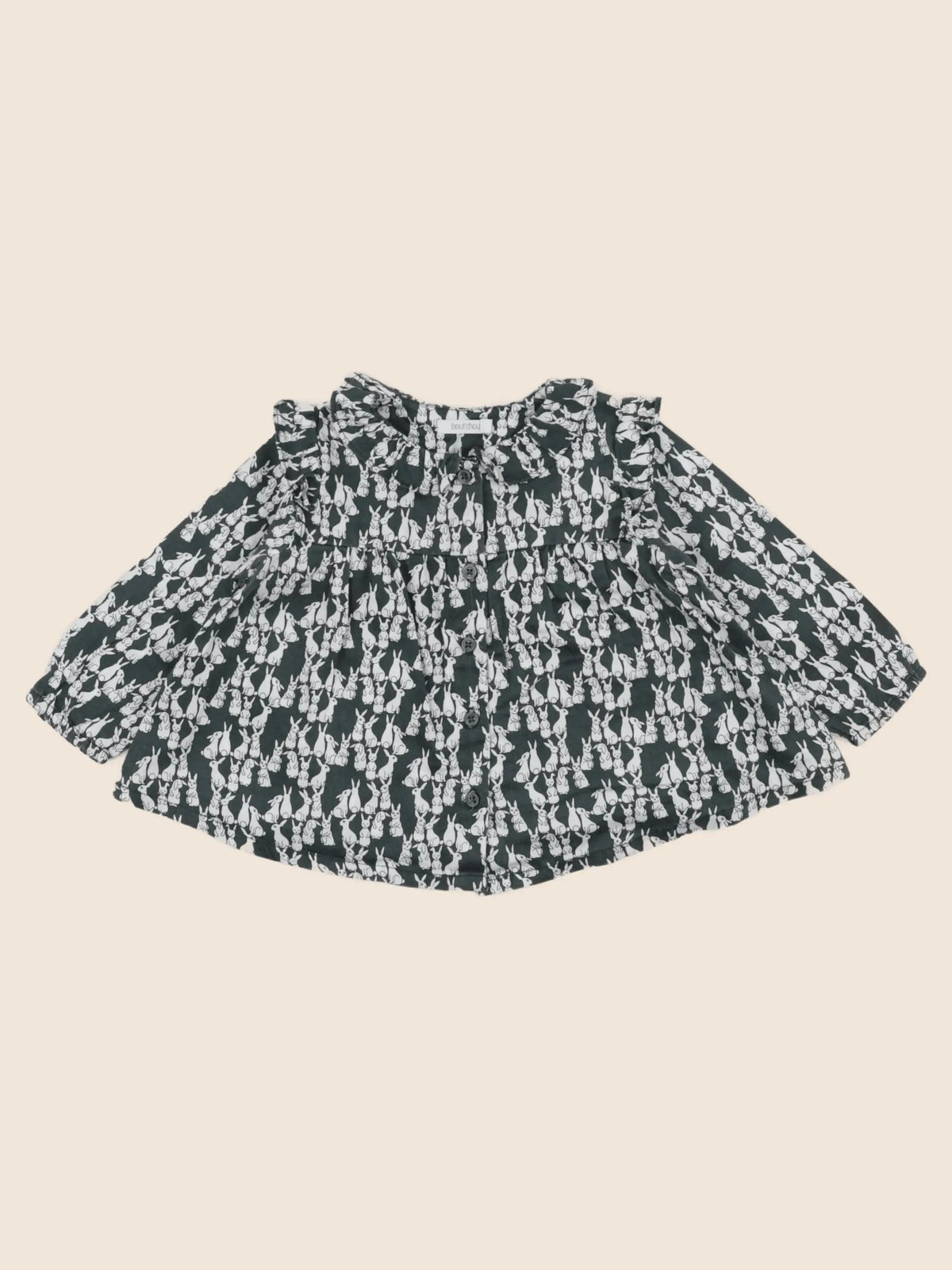 Boutchou - blouse vert - 9 mois