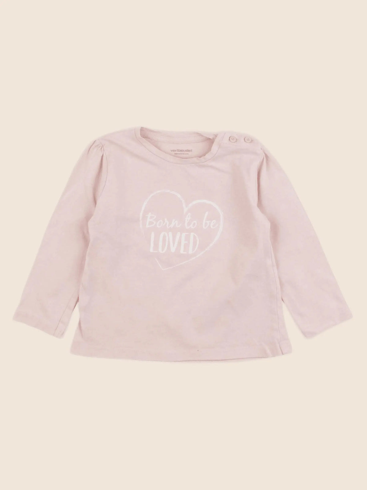 Vertbaudet - tee-shirt rose - 18 mois