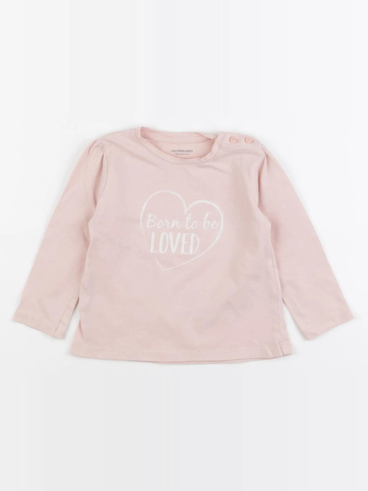Vertbaudet - tee-shirt rose - 18 mois