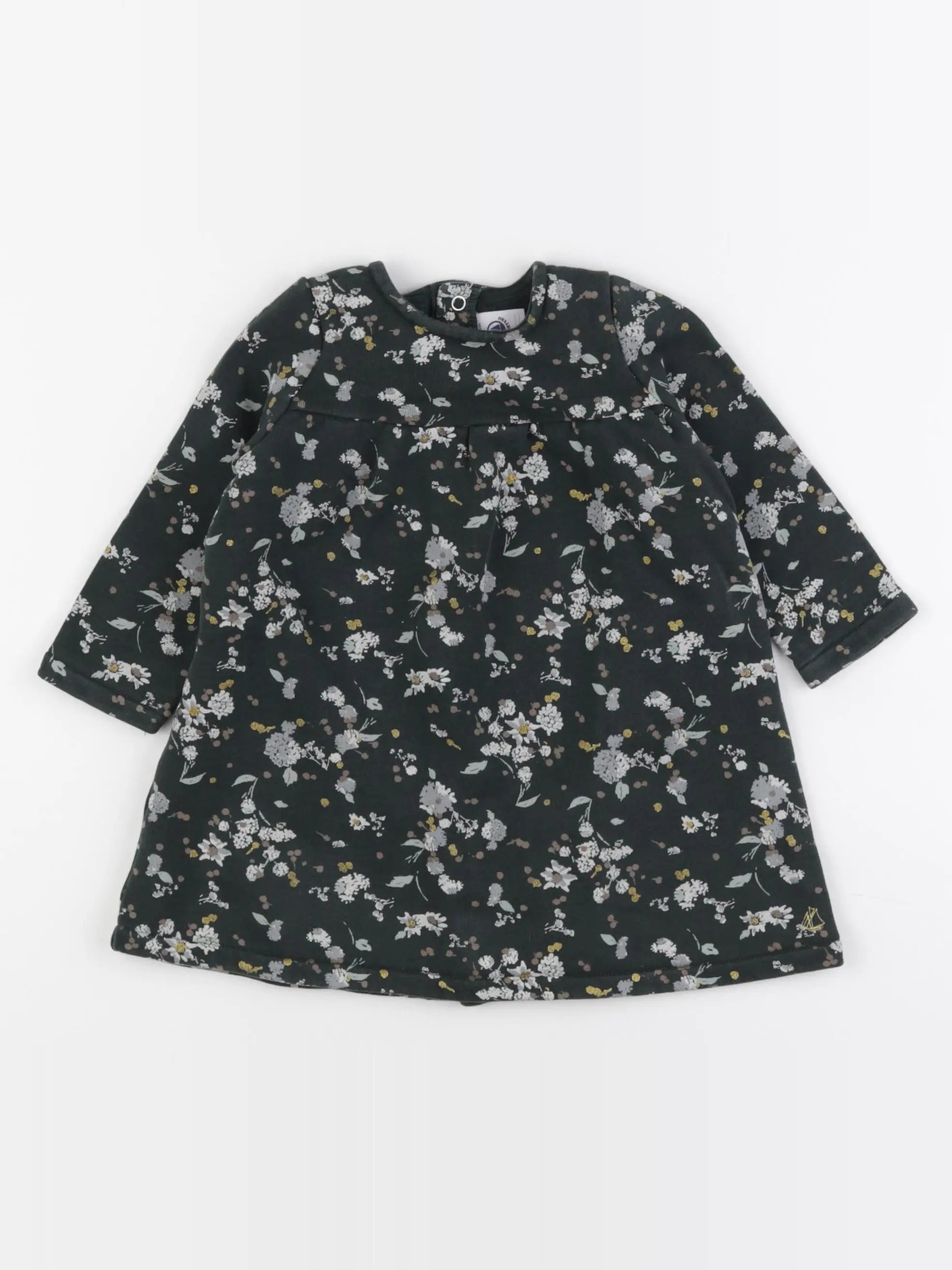 Petit Bateau - robe vert - 18 mois