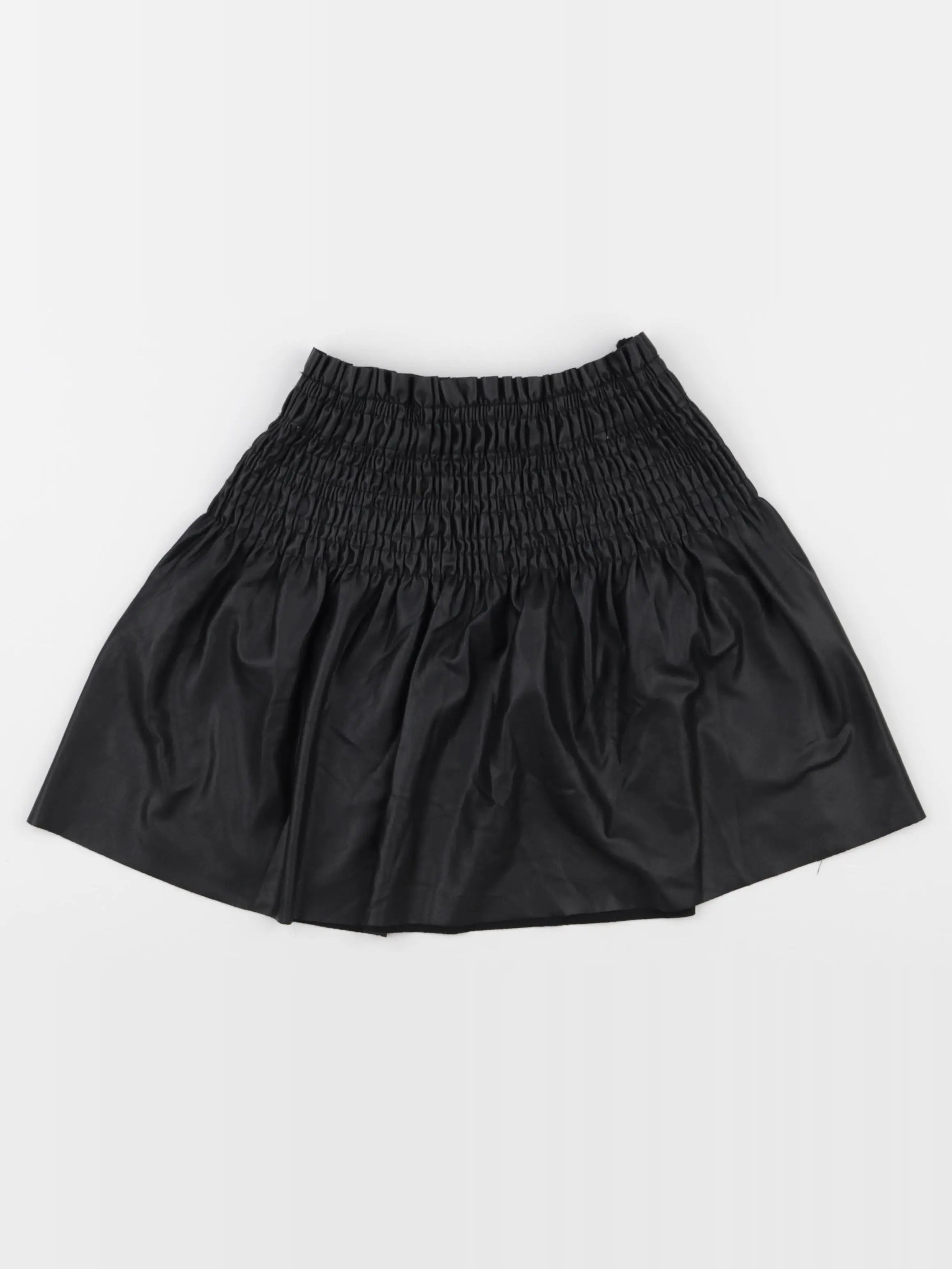Zara - jupe simili cuir noir - 7 ans