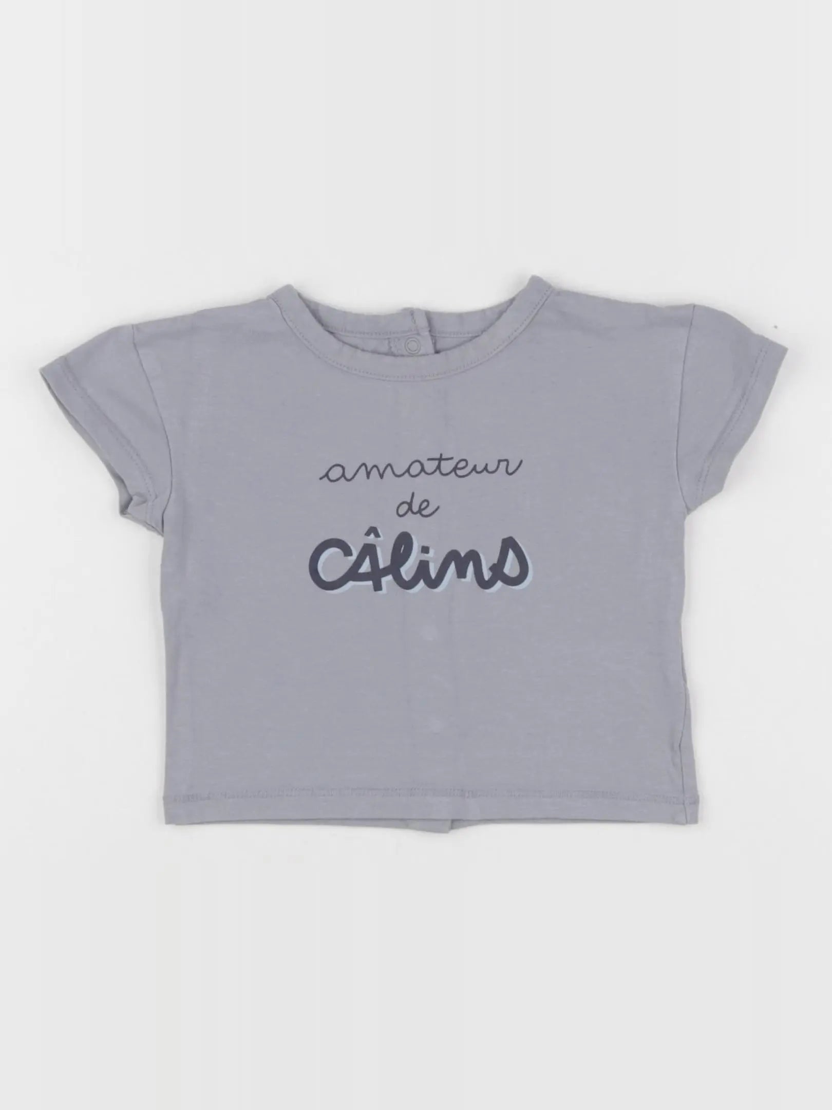 Vertbaudet - tee-shirt gris - 6 mois