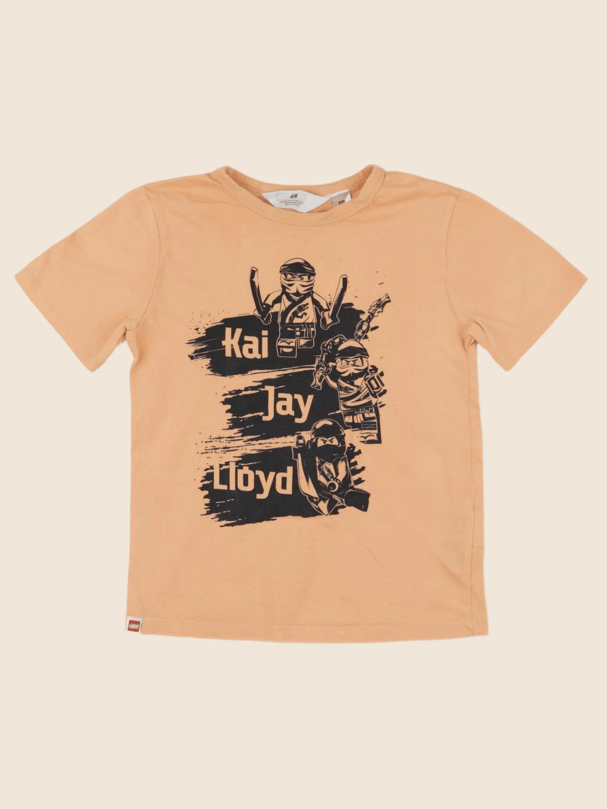 H&M - tee-shirt orange - 4/6 ans