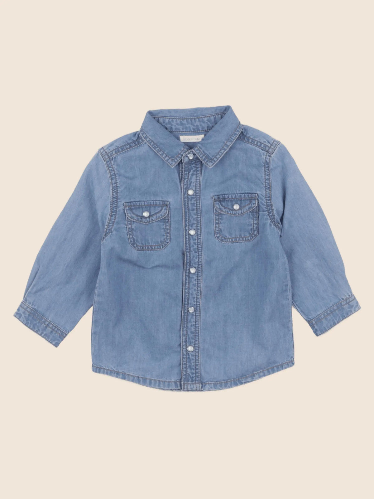 Boutchou - chemise bleu - 12 mois