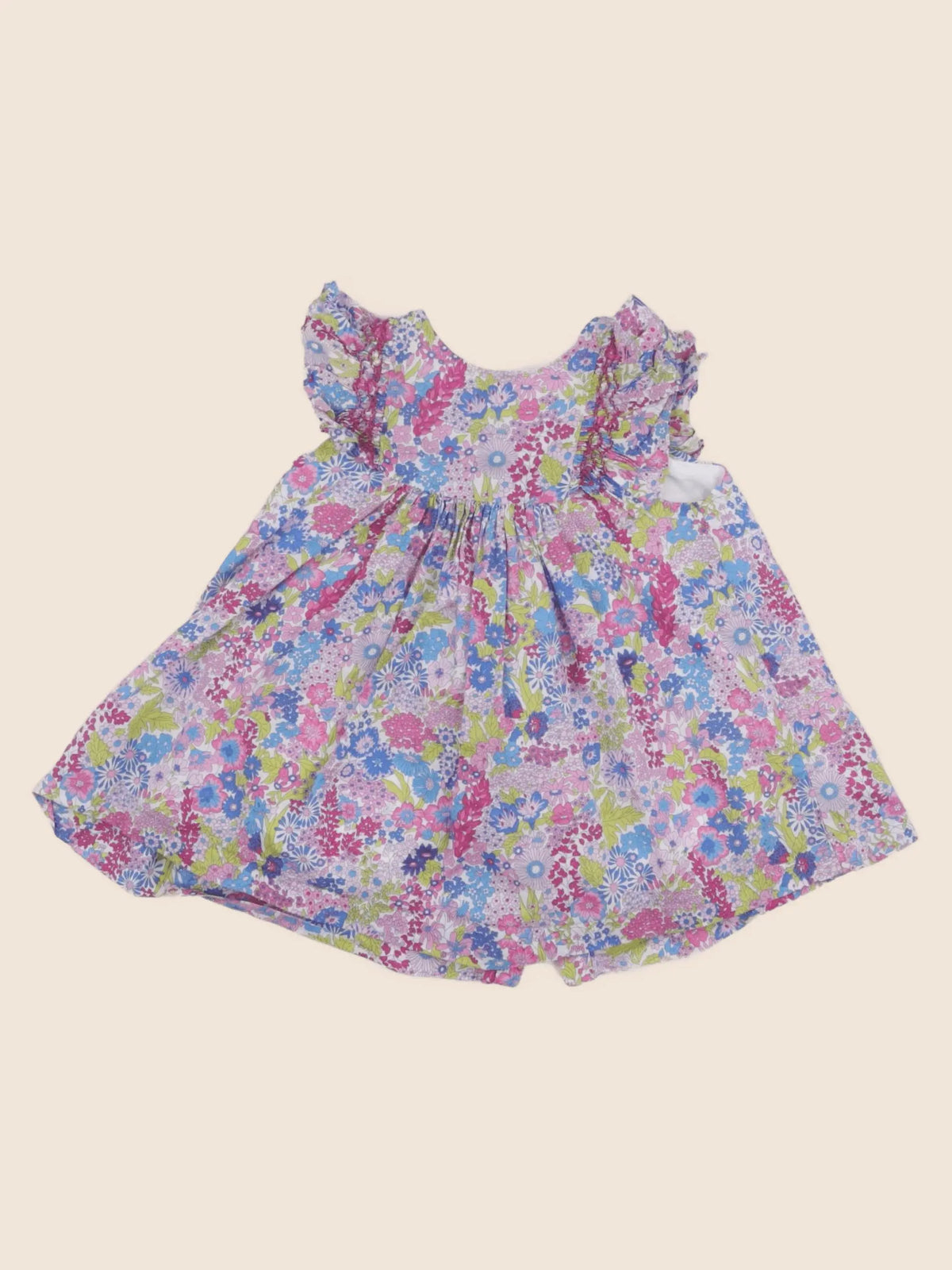Jacadi - robe liberty rose, violet - 6 mois