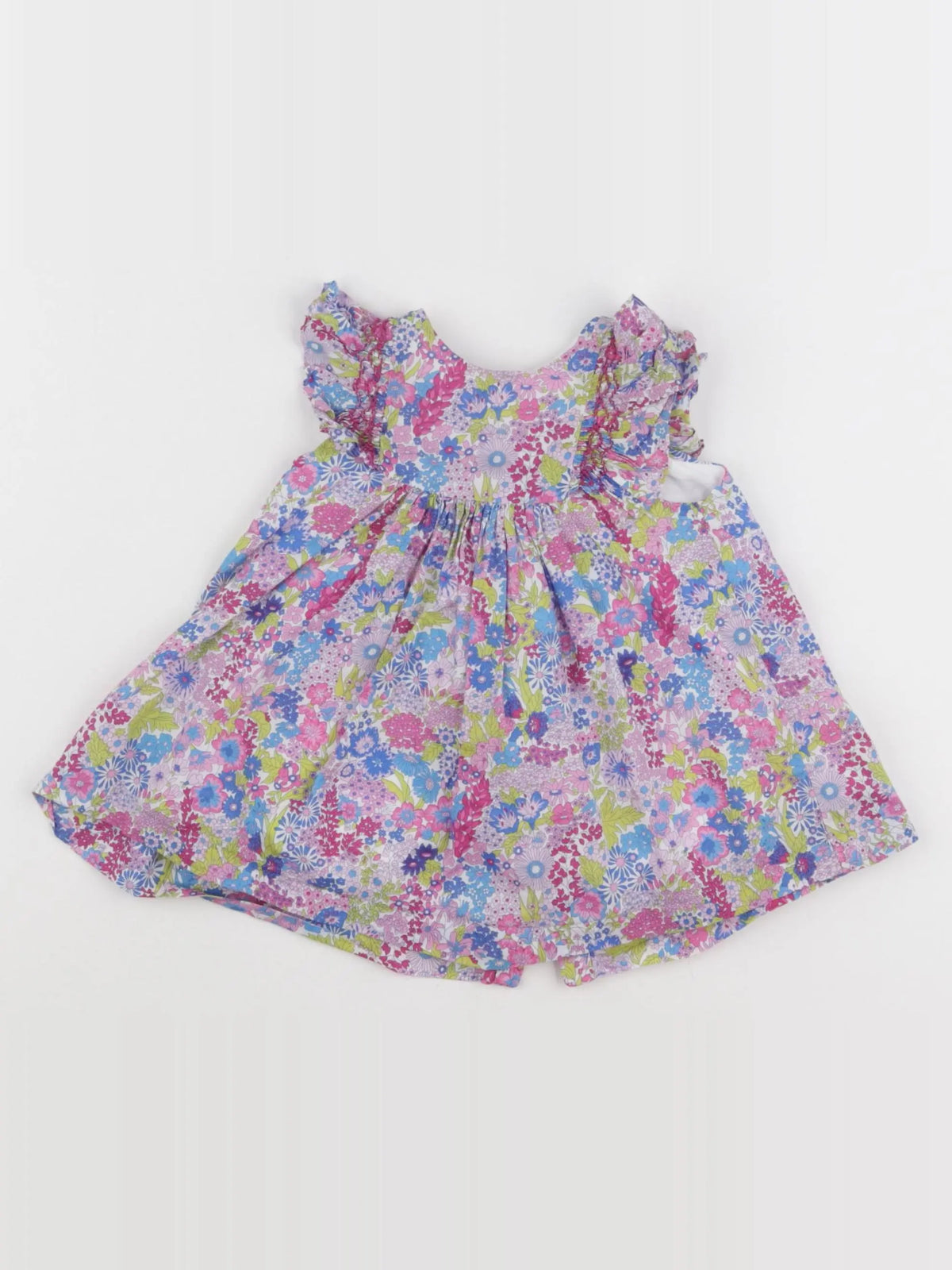 Jacadi - robe liberty rose, violet - 6 mois