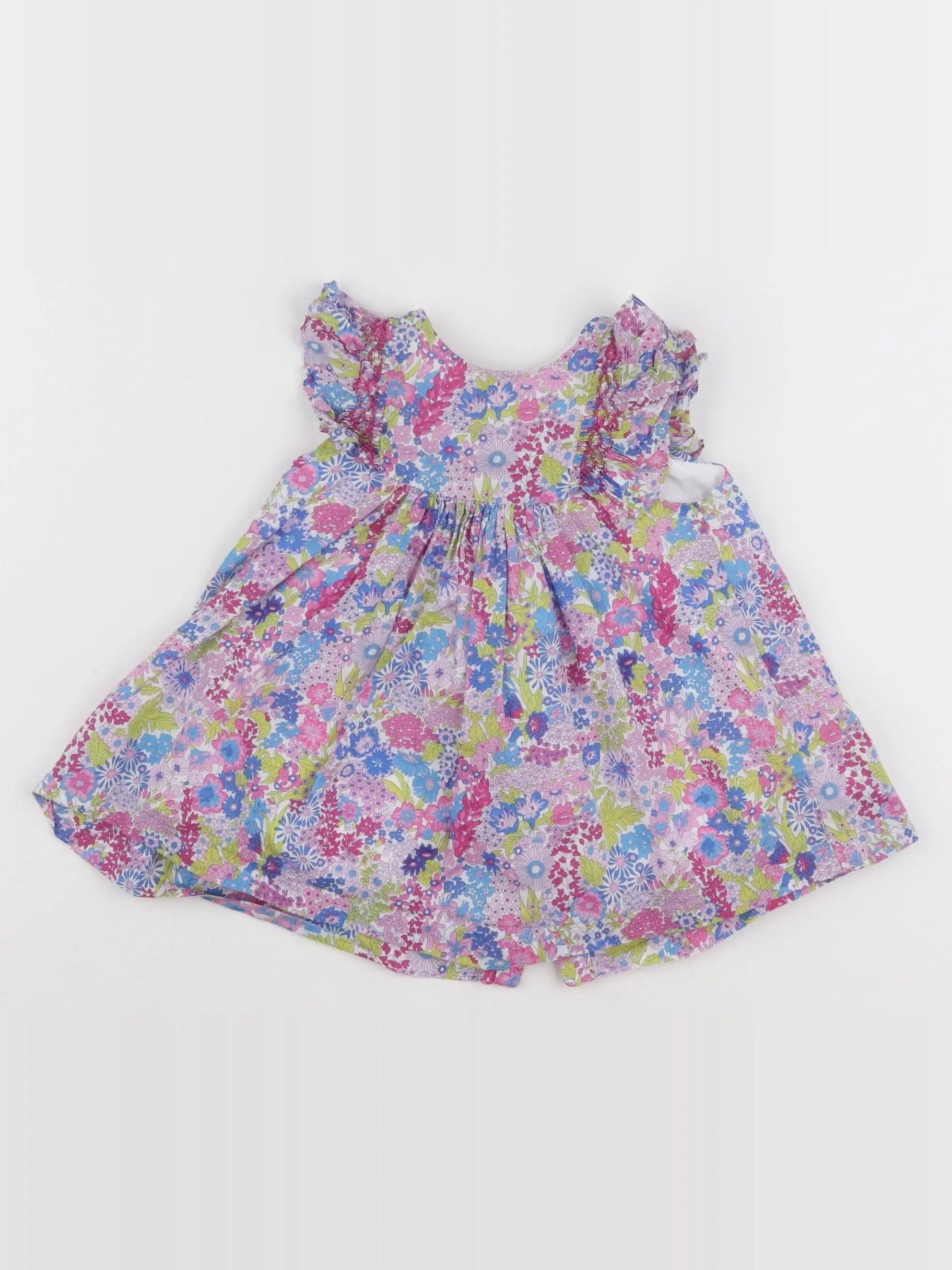 Jacadi - robe liberty rose, violet - 6 mois