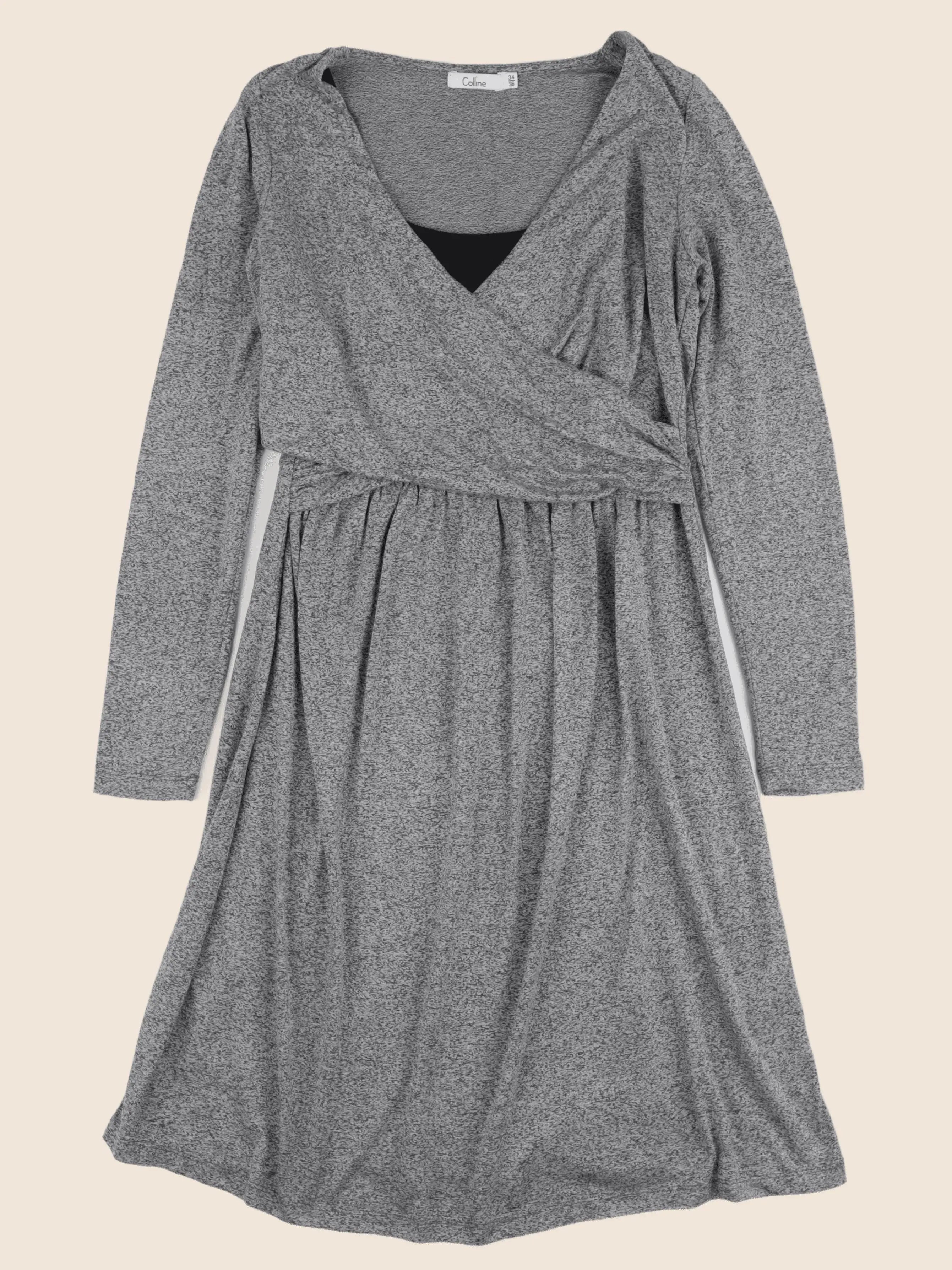 Vertbaudet - robe grossesse, allaitement gris - 34 à 36