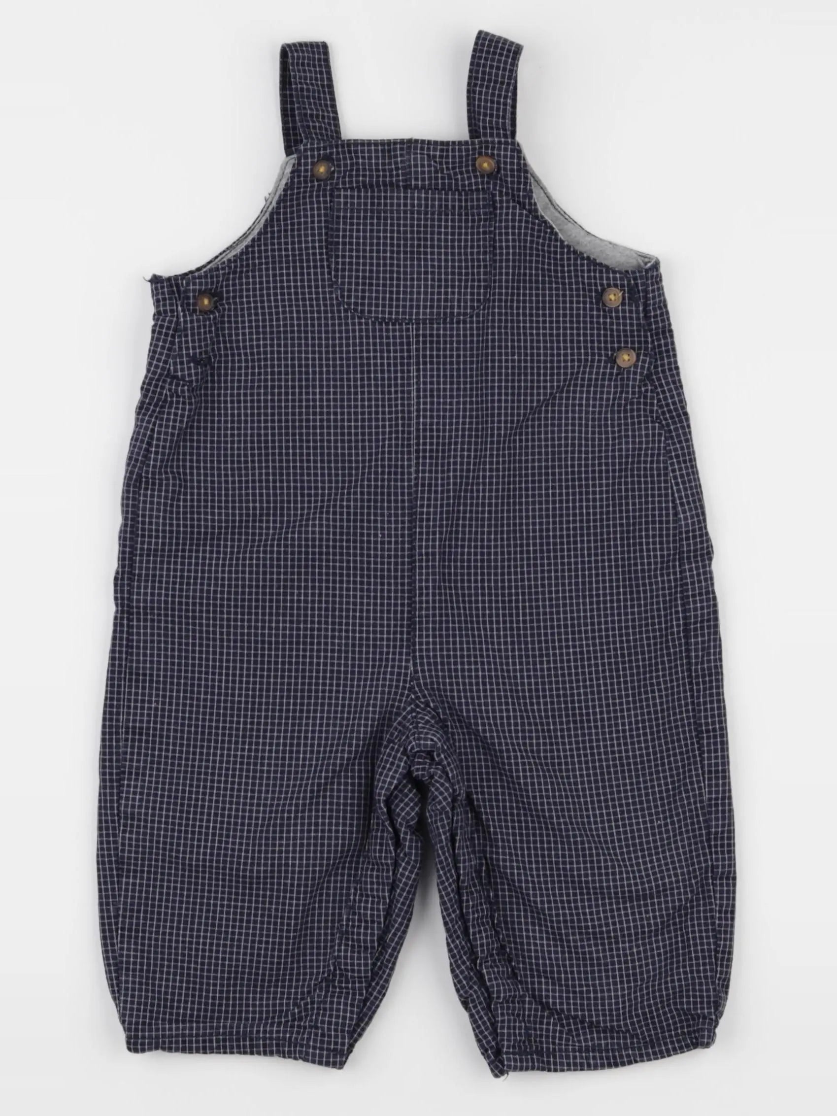 Boutchou - salopette doublé bleu - 6 mois