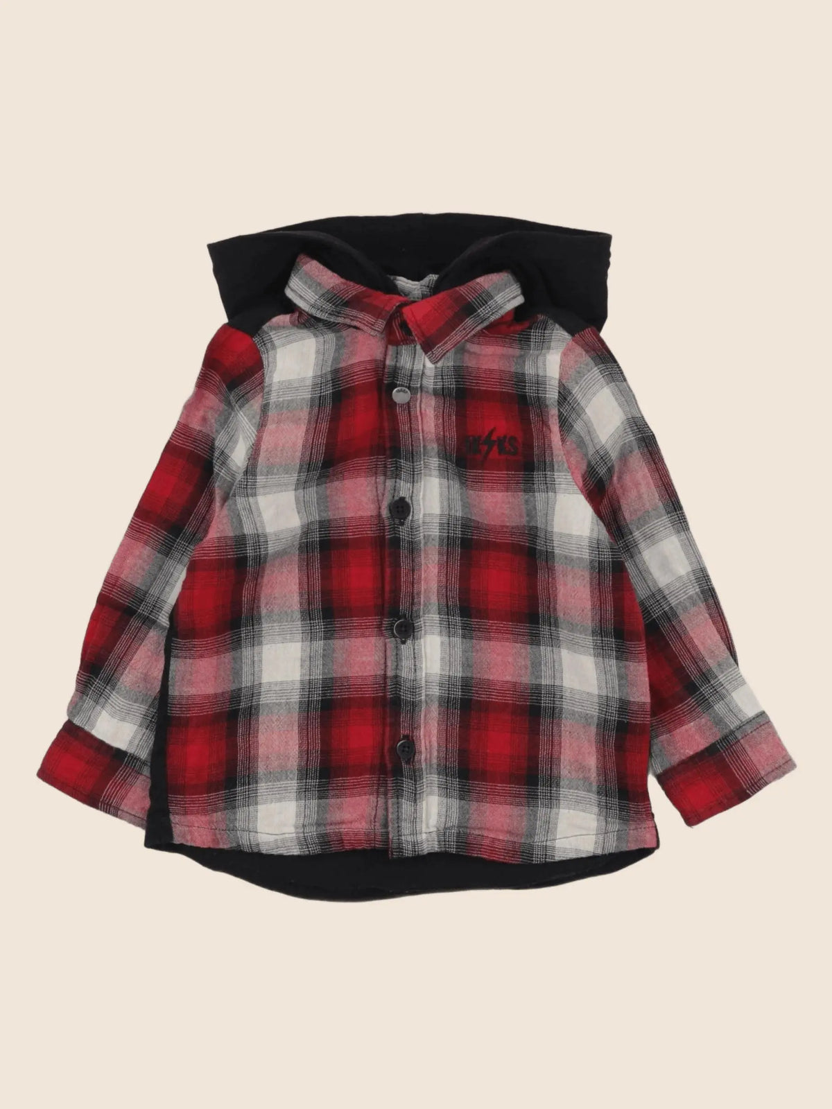 IKKS - chemise noir, rouge - 12 mois