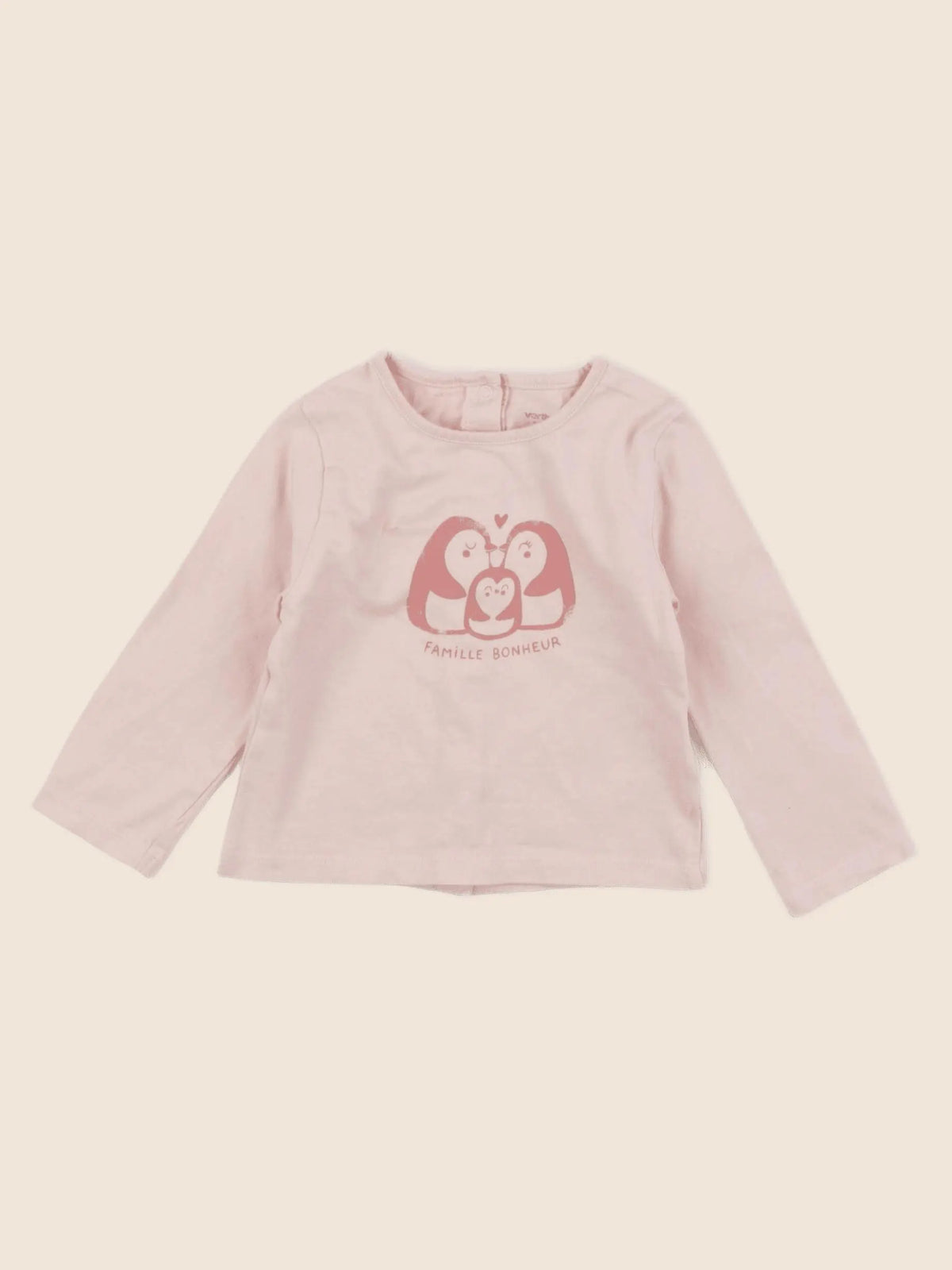 Vertbaudet - tee-shirt rose - 9 mois