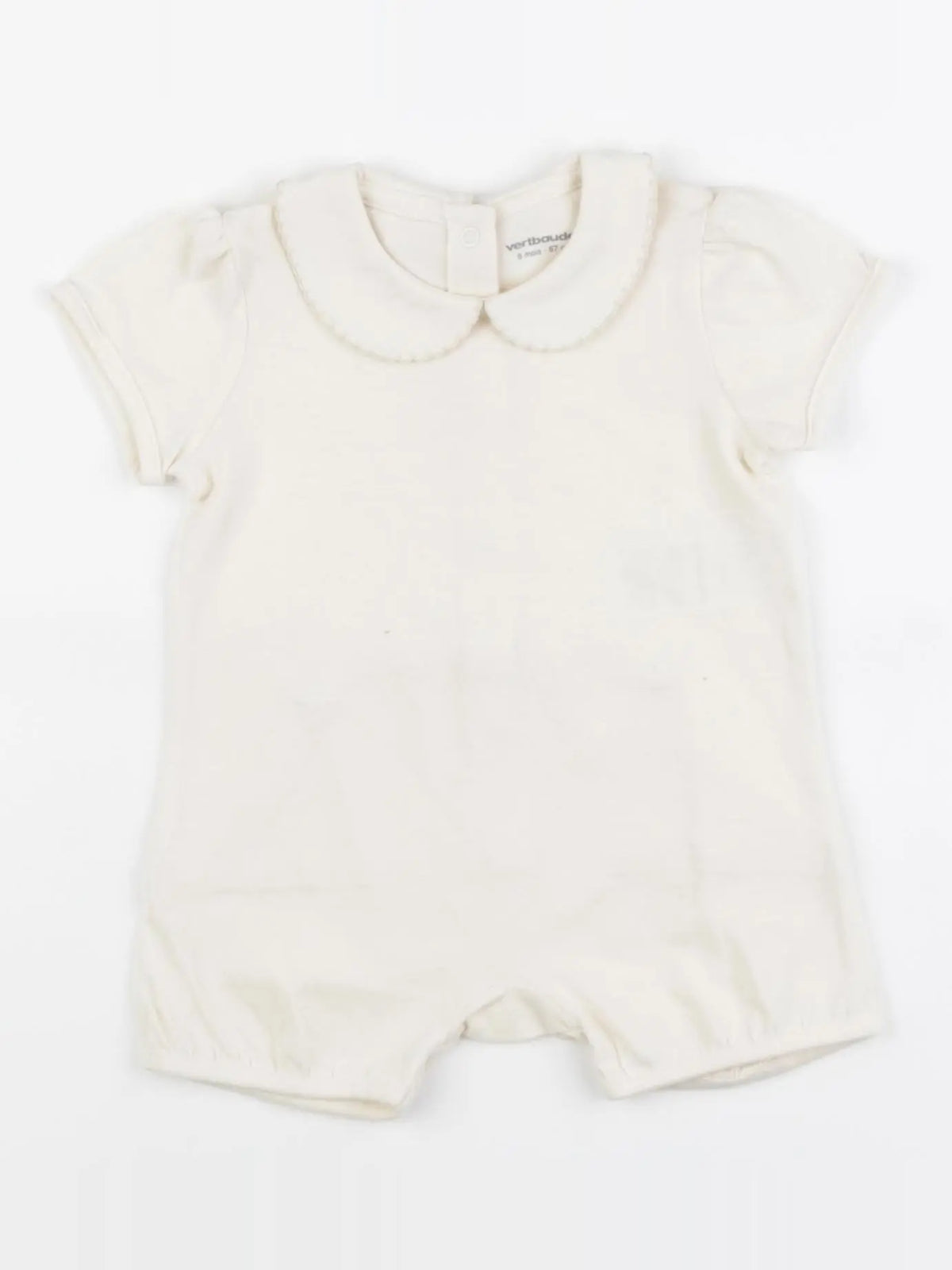 Vertbaudet - combinaison beige - 6 mois
