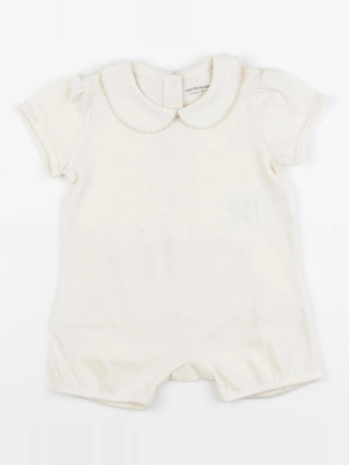 Vertbaudet - combinaison beige - 6 mois