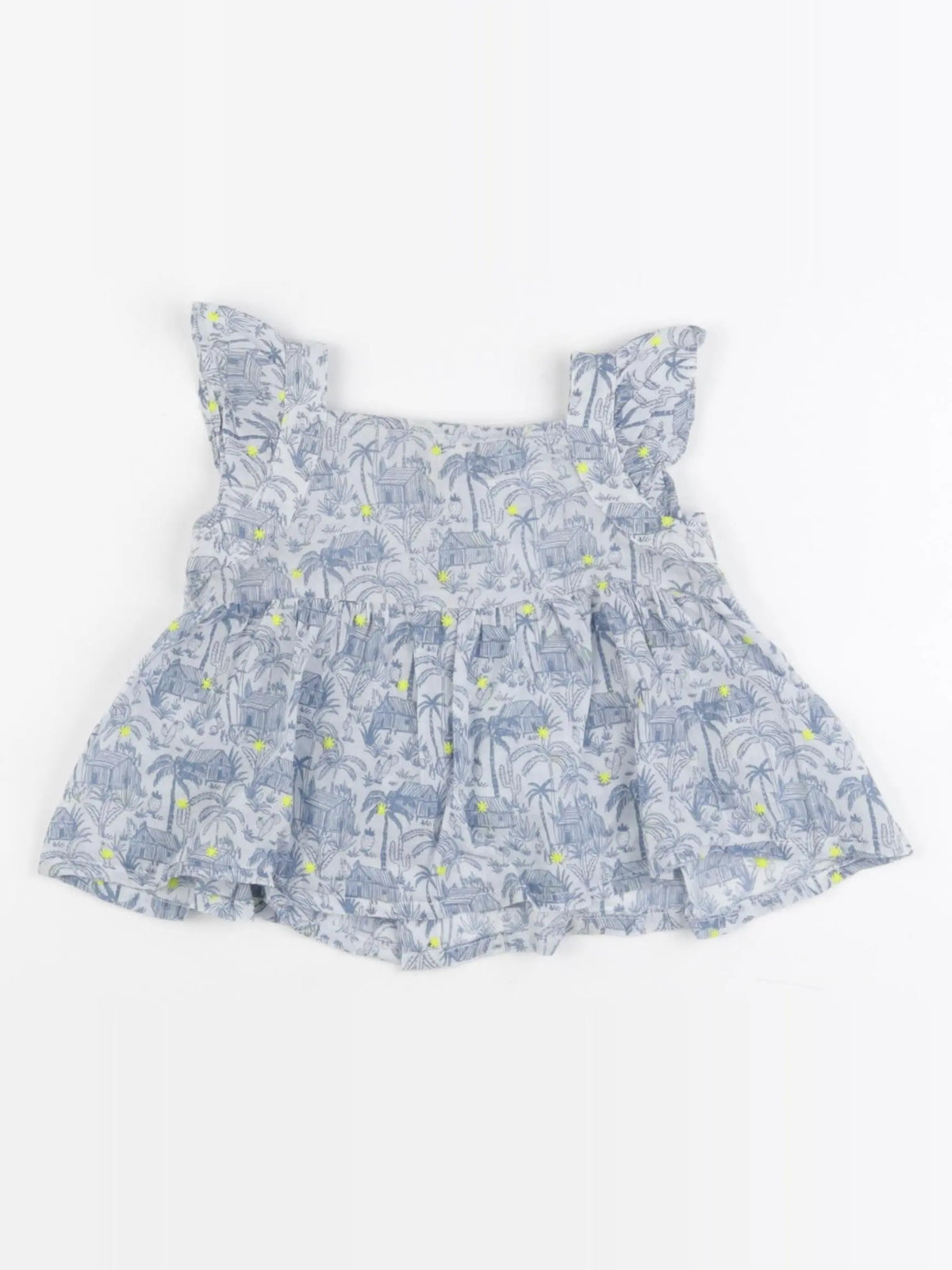 Boutchou - blouse bleu - 9 mois