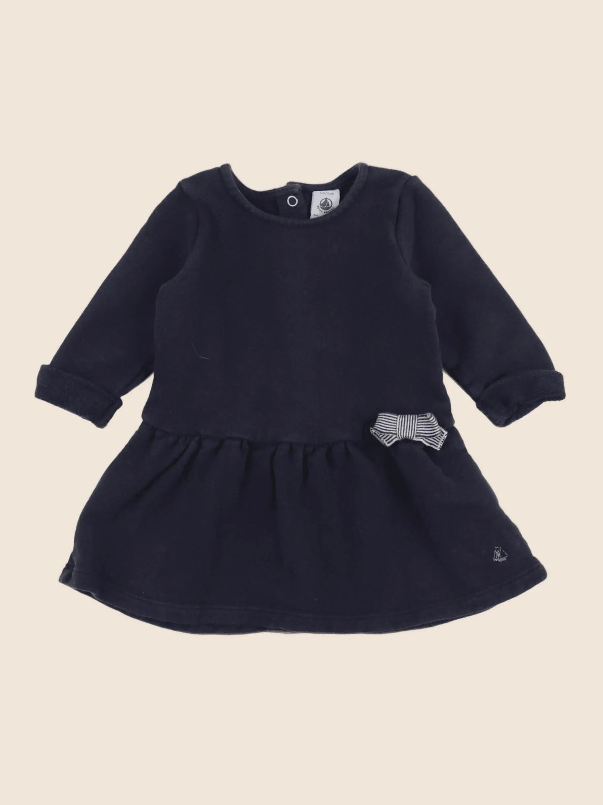 Petit Bateau - robe bleu - 12 mois