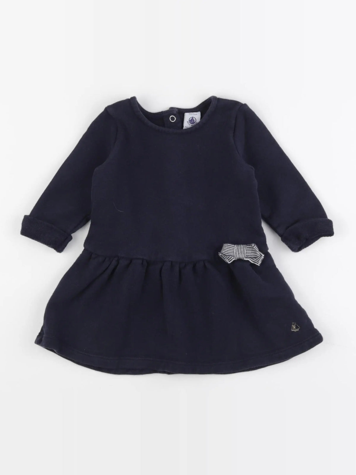 Petit Bateau - robe bleu - 12 mois