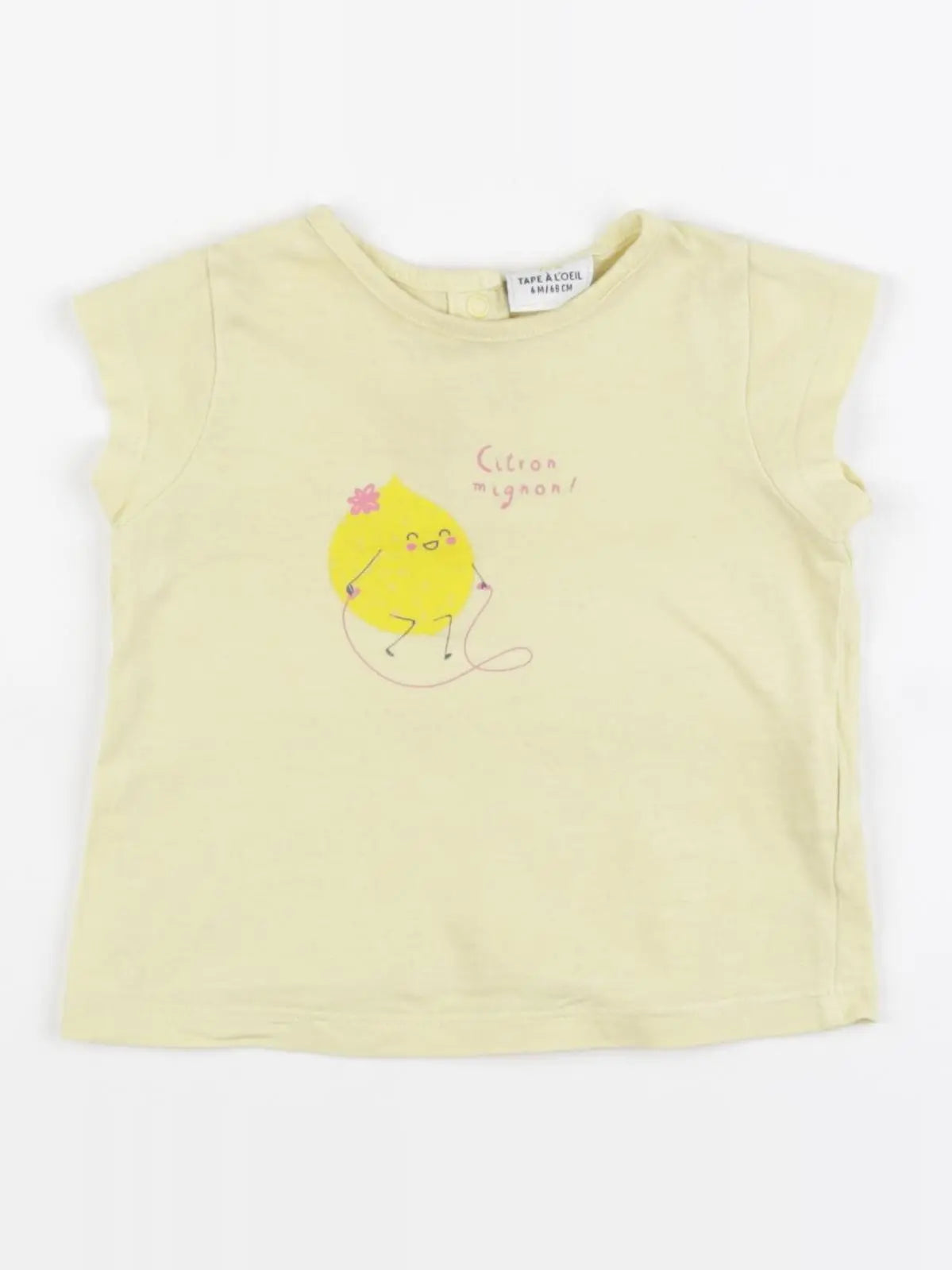 Tape à l'oeil - tee-shirt jaune - 6 mois