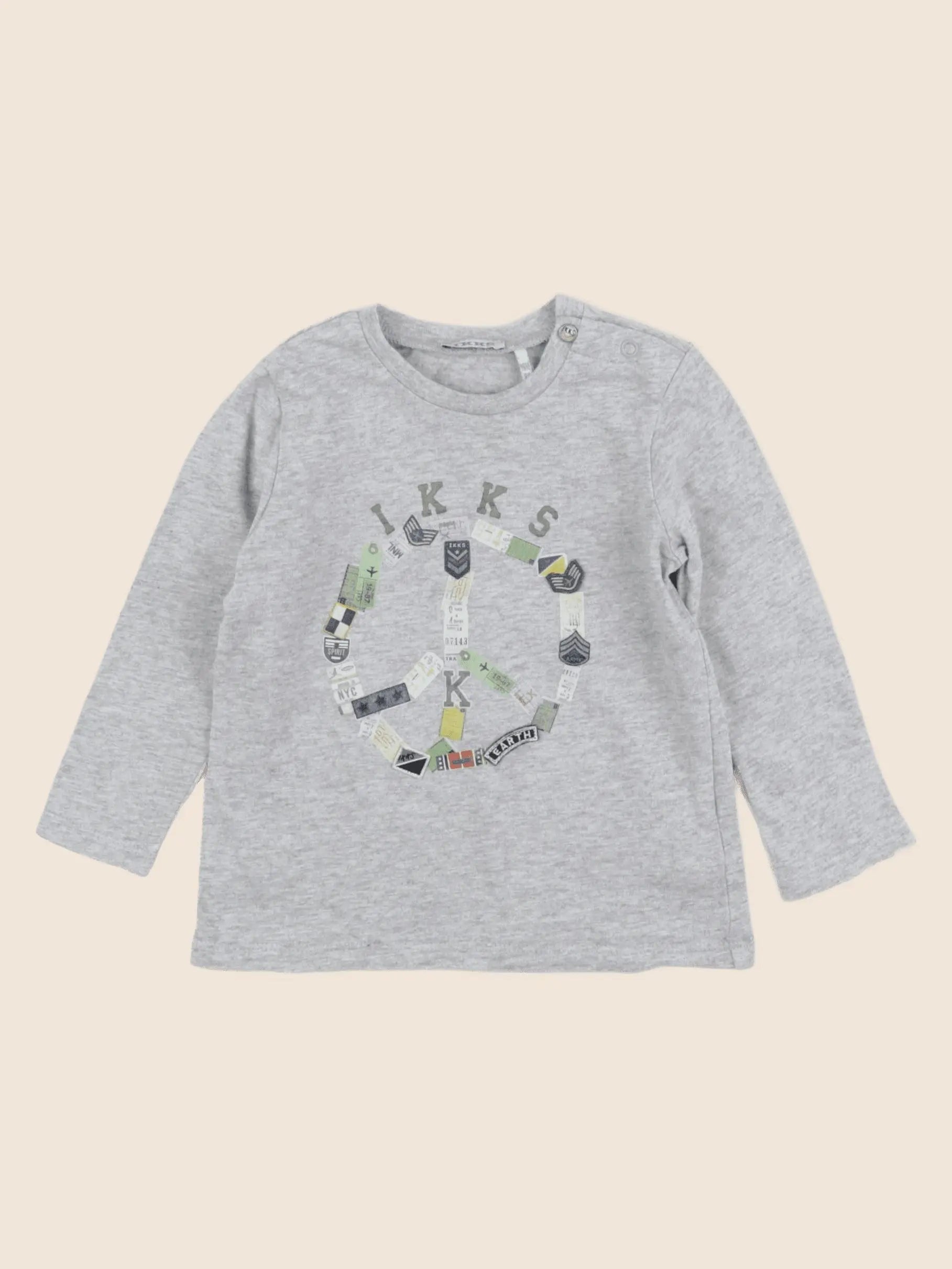 IKKS - tee-shirt gris - 18 mois