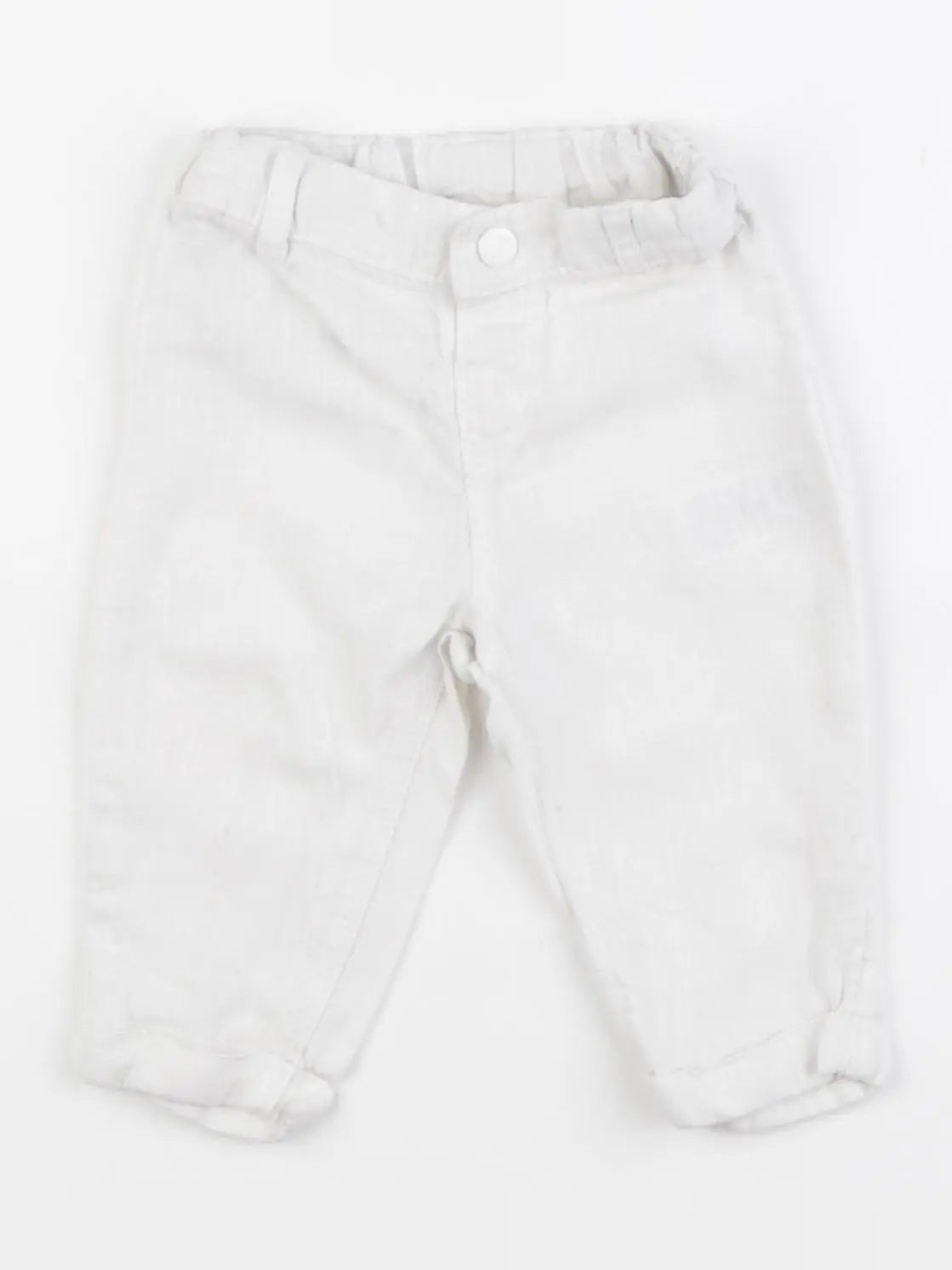 Petit Bateau - pantalon blanc - 6 mois