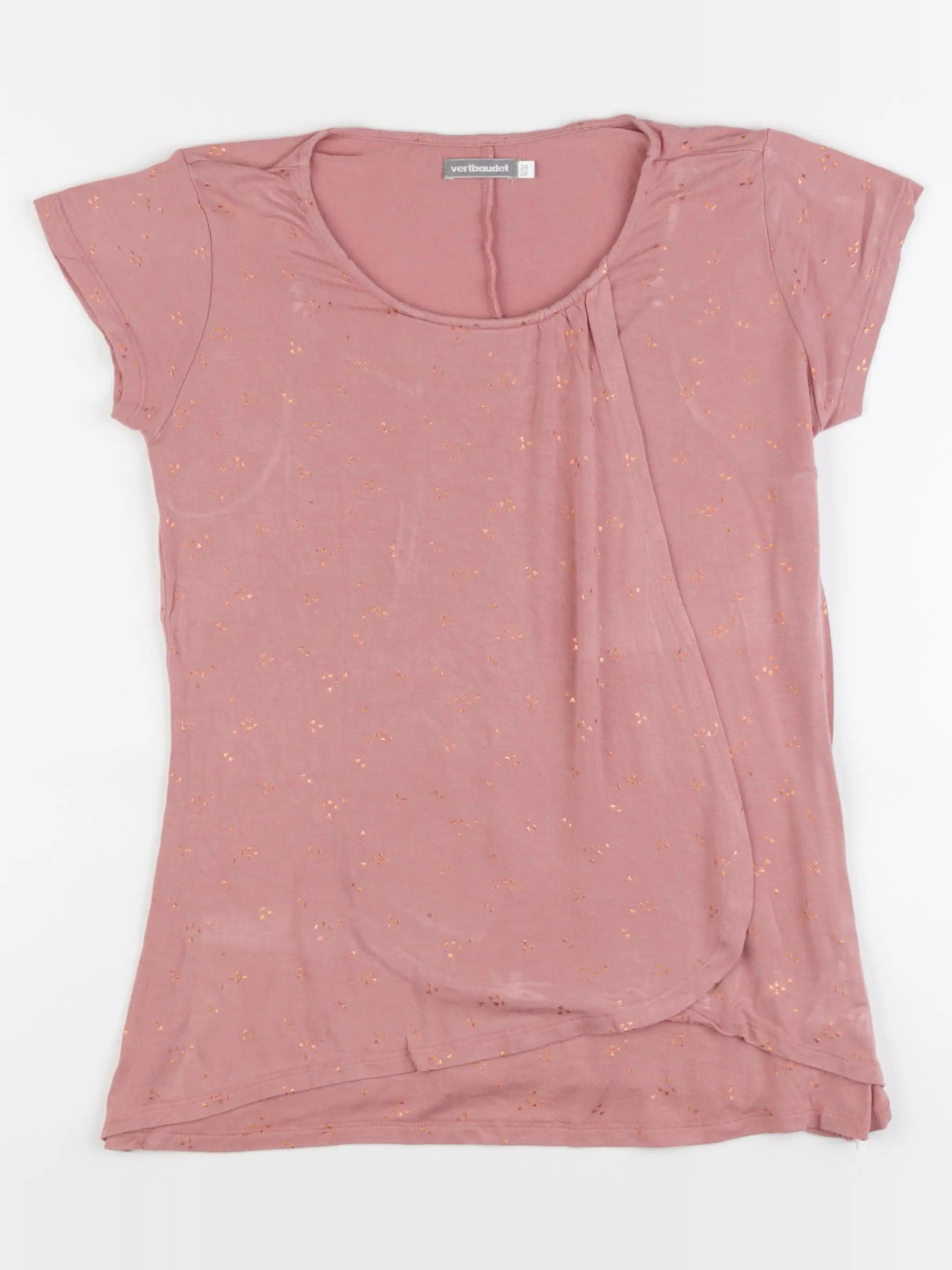 Vertbaudet - tee-shirt grossesse rose - 34 à 36