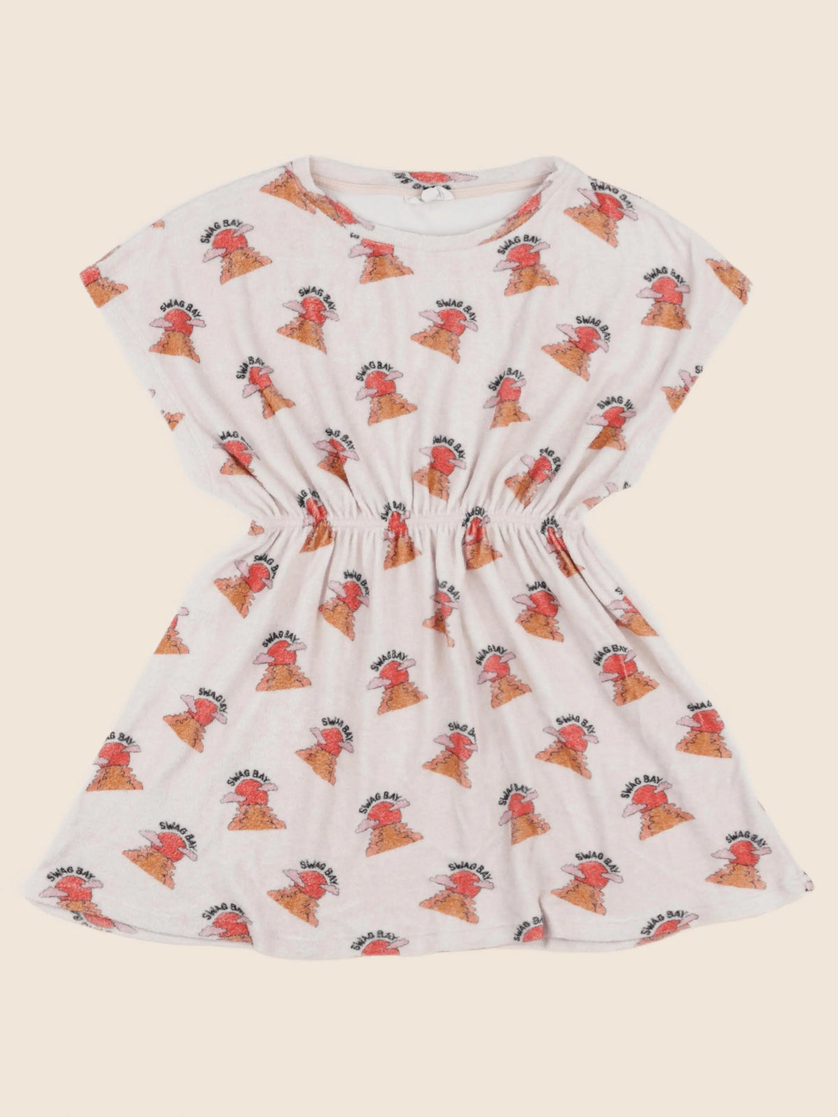 Hundred Pieces - robe beige, rouge - 8 ans
