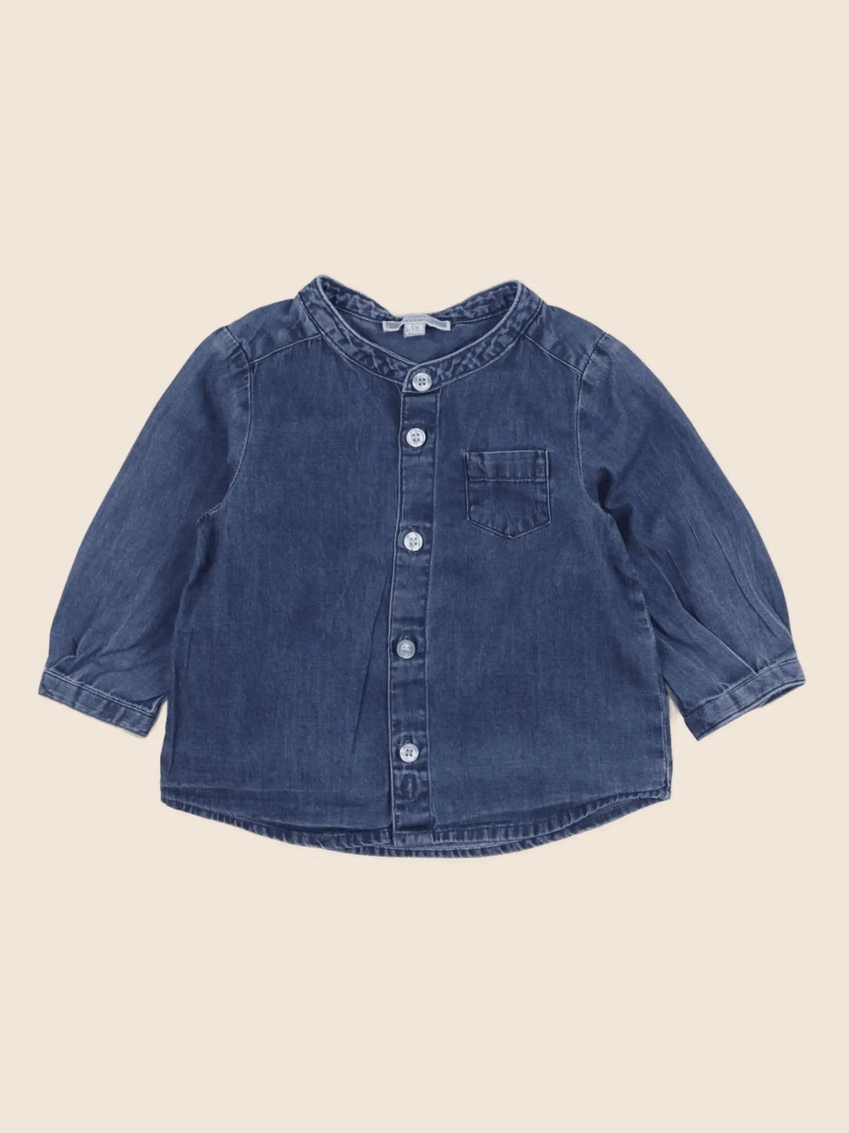 Jacadi - chemise bleu - 6 mois