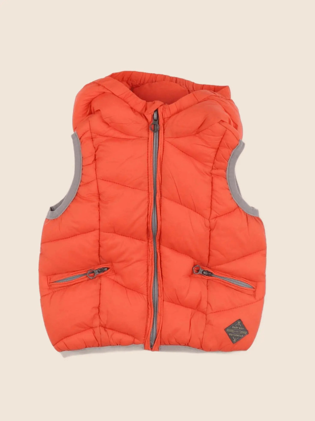 Zara - doudoune orange - 6/9 mois