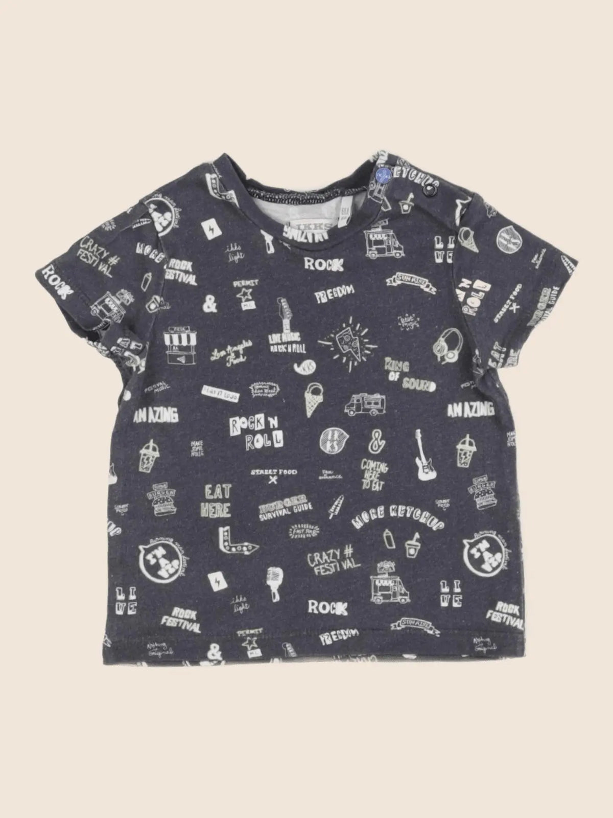 IKKS - tee-shirt gris - 6 mois